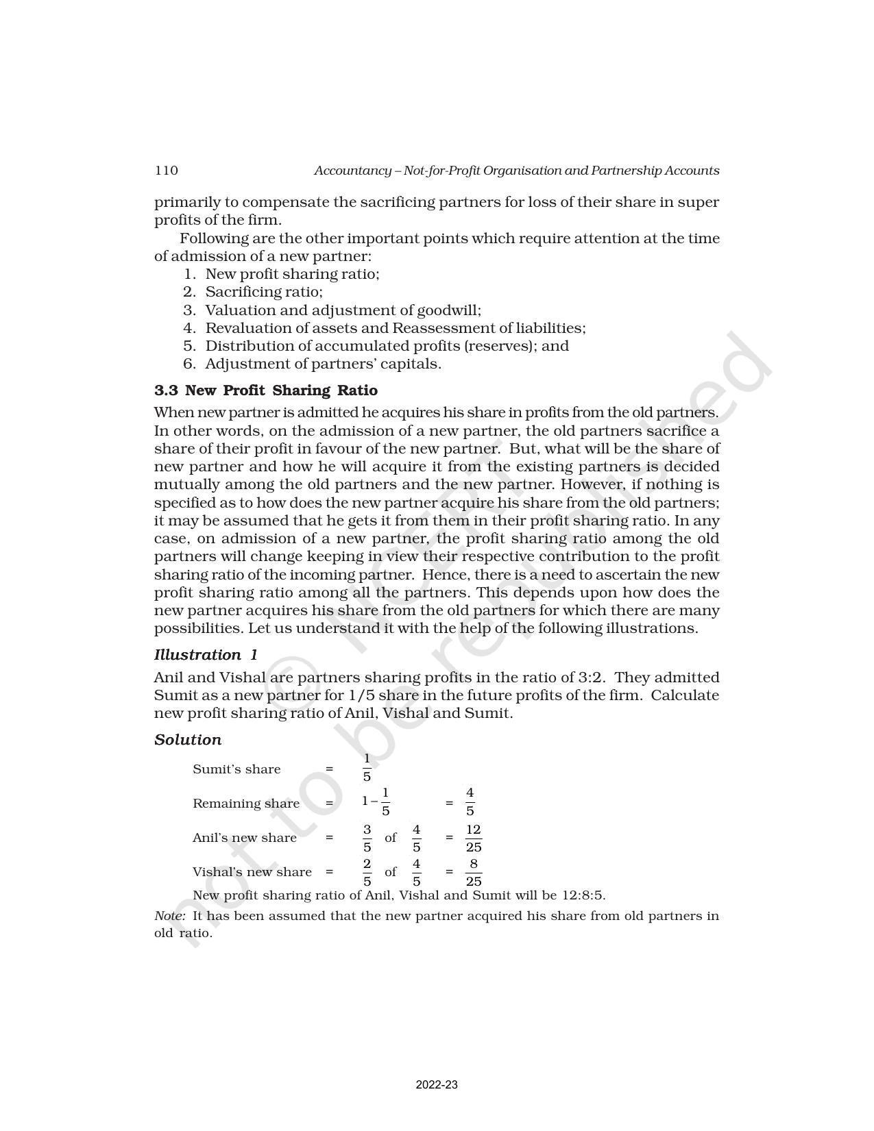 NCERT Book for Class 12 Accountancy Part I Chapter 3 Reconstitution of a Partnership Firm – Admission of a Partner - Page 3