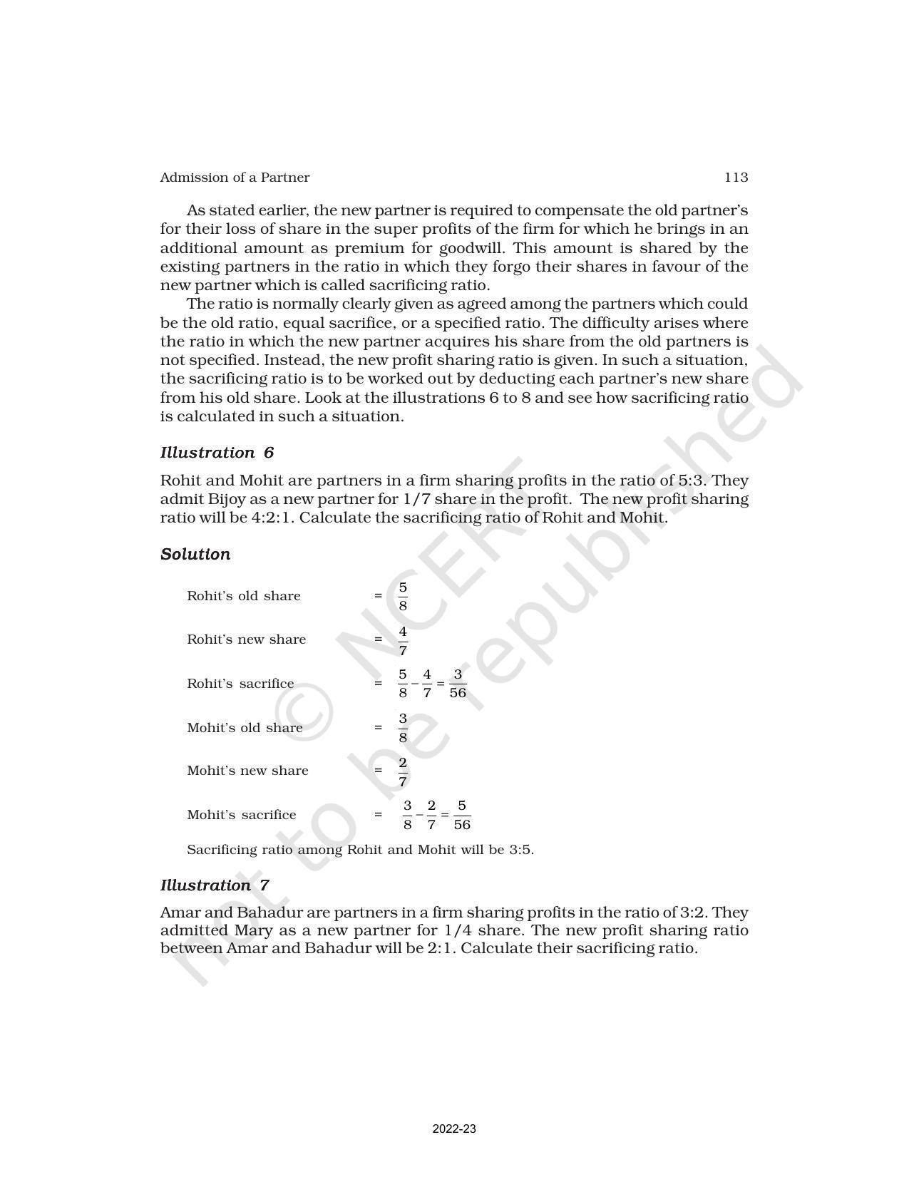 NCERT Book for Class 12 Accountancy Part I Chapter 3 Reconstitution of a Partnership Firm – Admission of a Partner - Page 6
