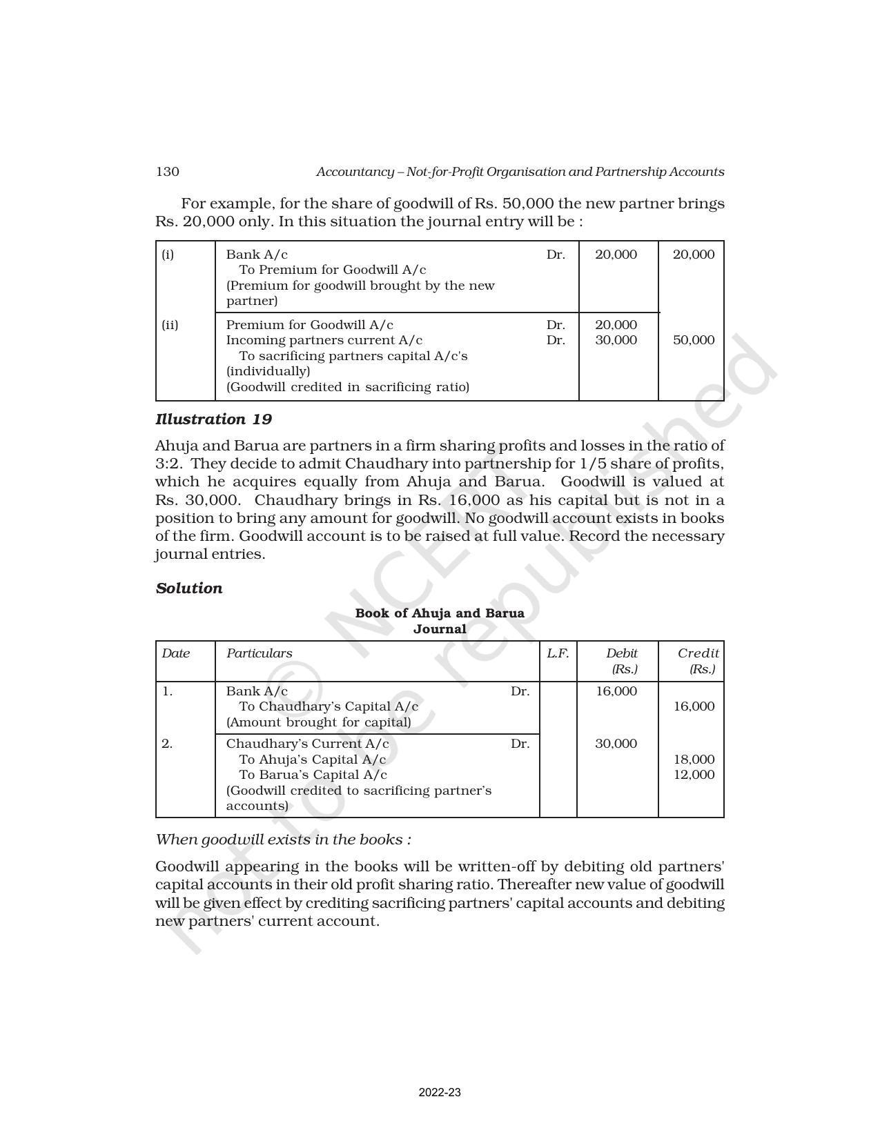 NCERT Book for Class 12 Accountancy Part I Chapter 3 Reconstitution of a Partnership Firm – Admission of a Partner - Page 23