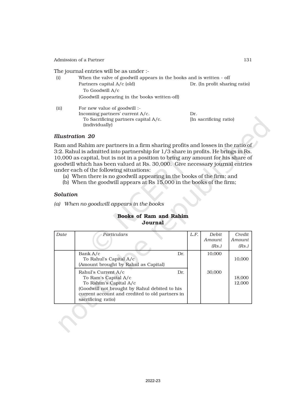 NCERT Book for Class 12 Accountancy Part I Chapter 3 Reconstitution of a Partnership Firm – Admission of a Partner - Page 24