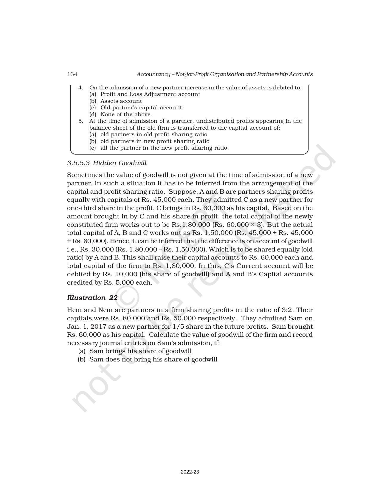 NCERT Book for Class 12 Accountancy Part I Chapter 3 Reconstitution of a Partnership Firm – Admission of a Partner - Page 27