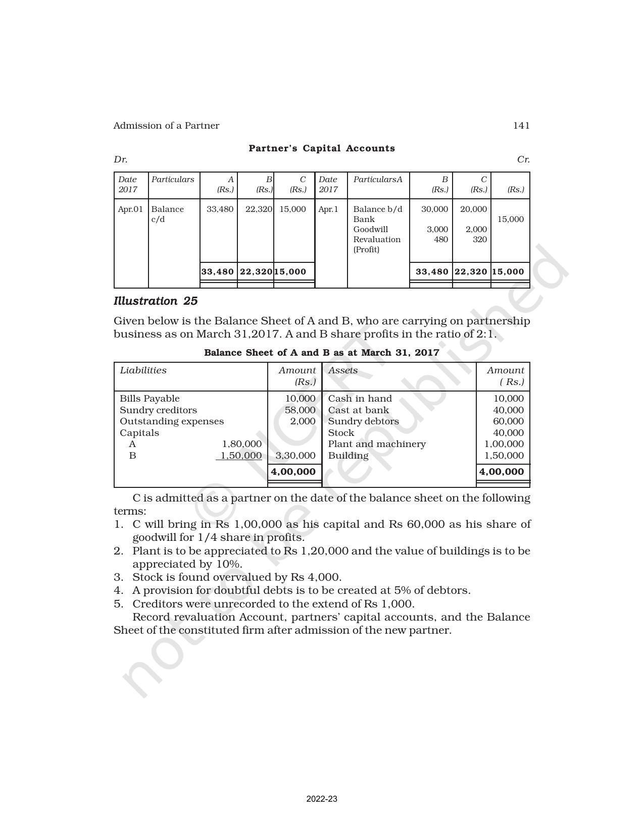 NCERT Book for Class 12 Accountancy Part I Chapter 3 Reconstitution of a Partnership Firm – Admission of a Partner - Page 34
