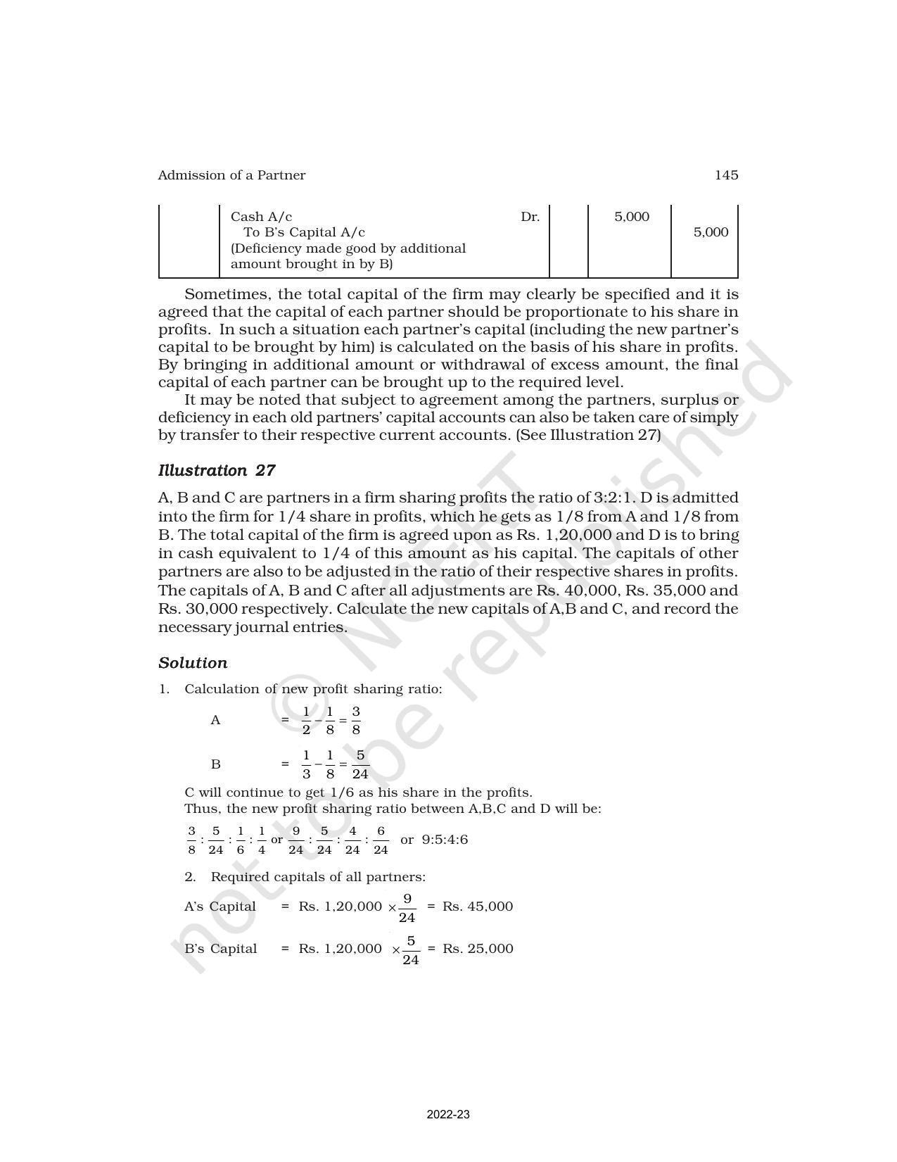 NCERT Book for Class 12 Accountancy Part I Chapter 3 Reconstitution of a Partnership Firm – Admission of a Partner - Page 38
