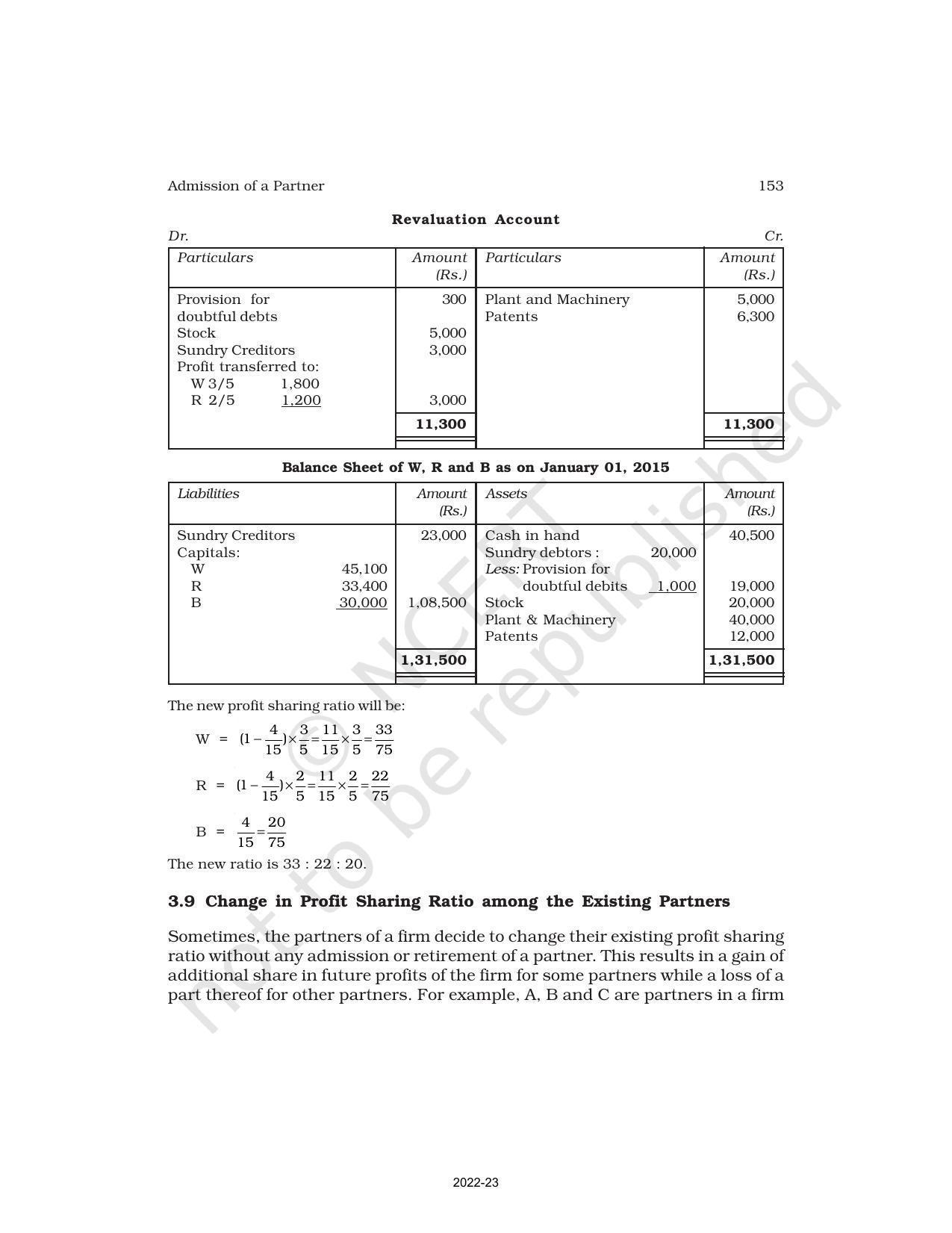 NCERT Book for Class 12 Accountancy Part I Chapter 3 Reconstitution of a Partnership Firm – Admission of a Partner - Page 46