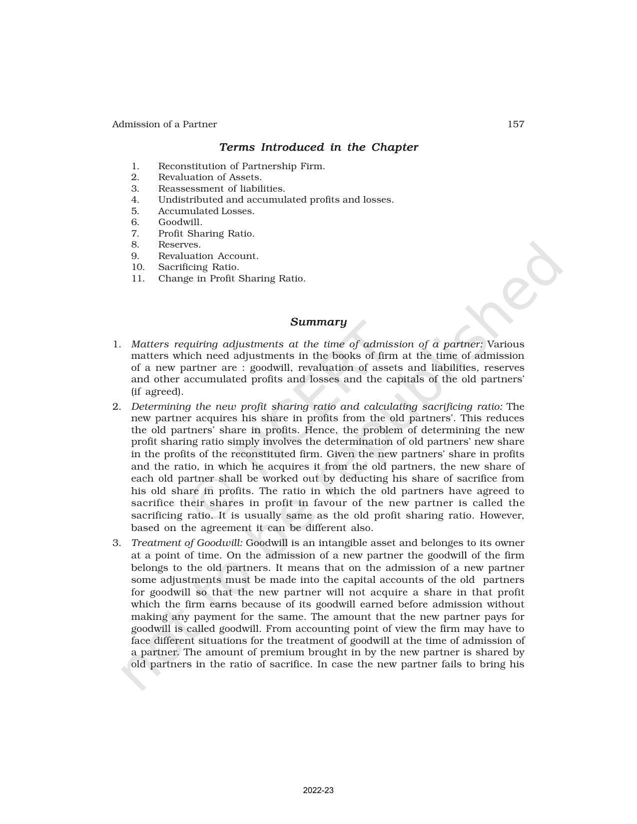 NCERT Book for Class 12 Accountancy Part I Chapter 3 Reconstitution of a Partnership Firm – Admission of a Partner - Page 50