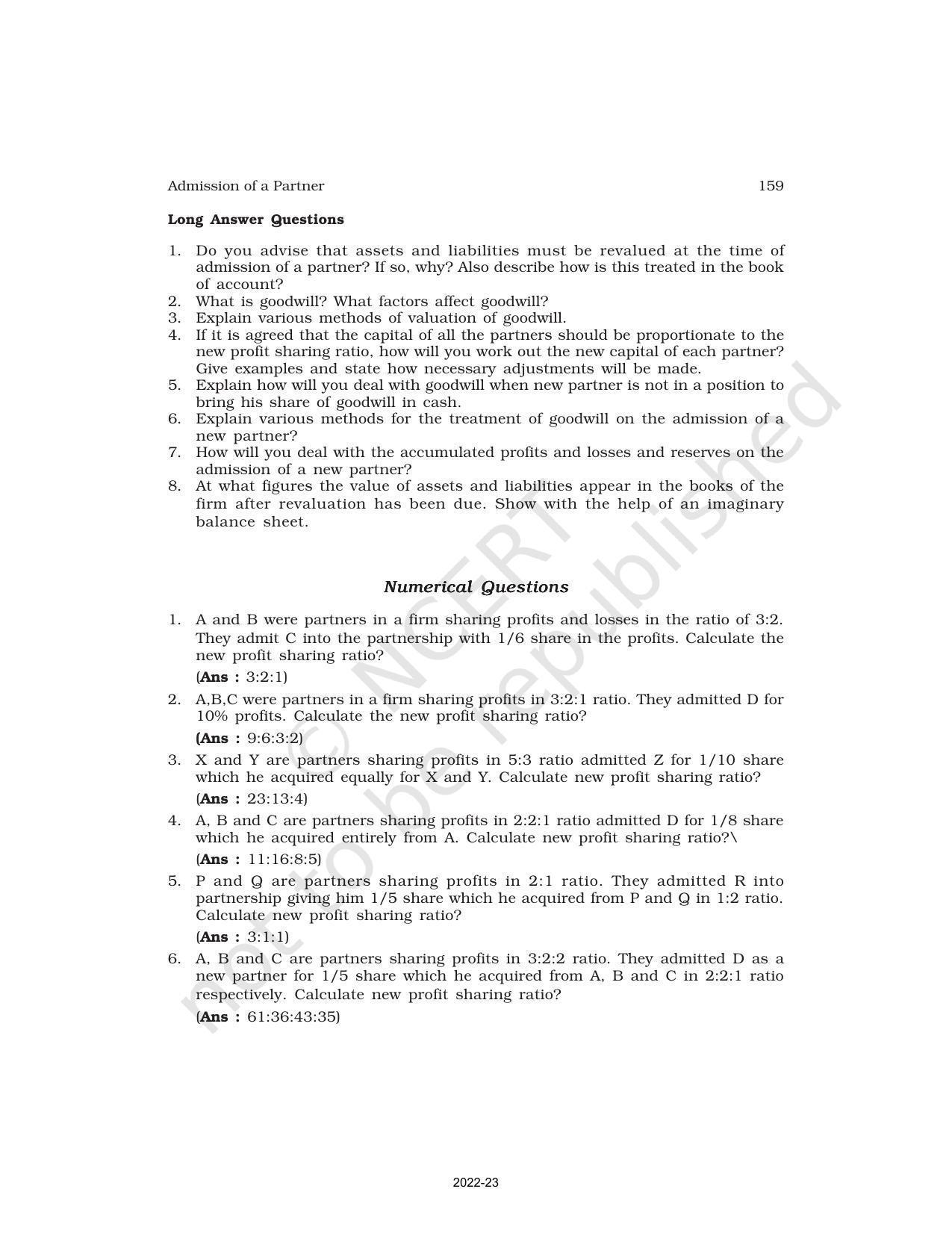 NCERT Book for Class 12 Accountancy Part I Chapter 3 Reconstitution of a Partnership Firm – Admission of a Partner - Page 52