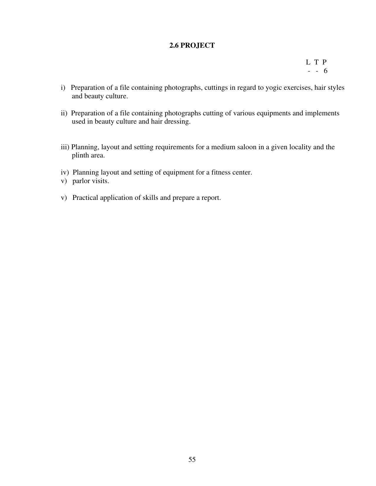 SYLLABUS FOR FIRST SEMESTER SESSION (2020-2021) - TWO SEMESTER POST GRADUATE DIPLOMA COURSE IN BEAUTY AND HEALTH CARE - Page 55