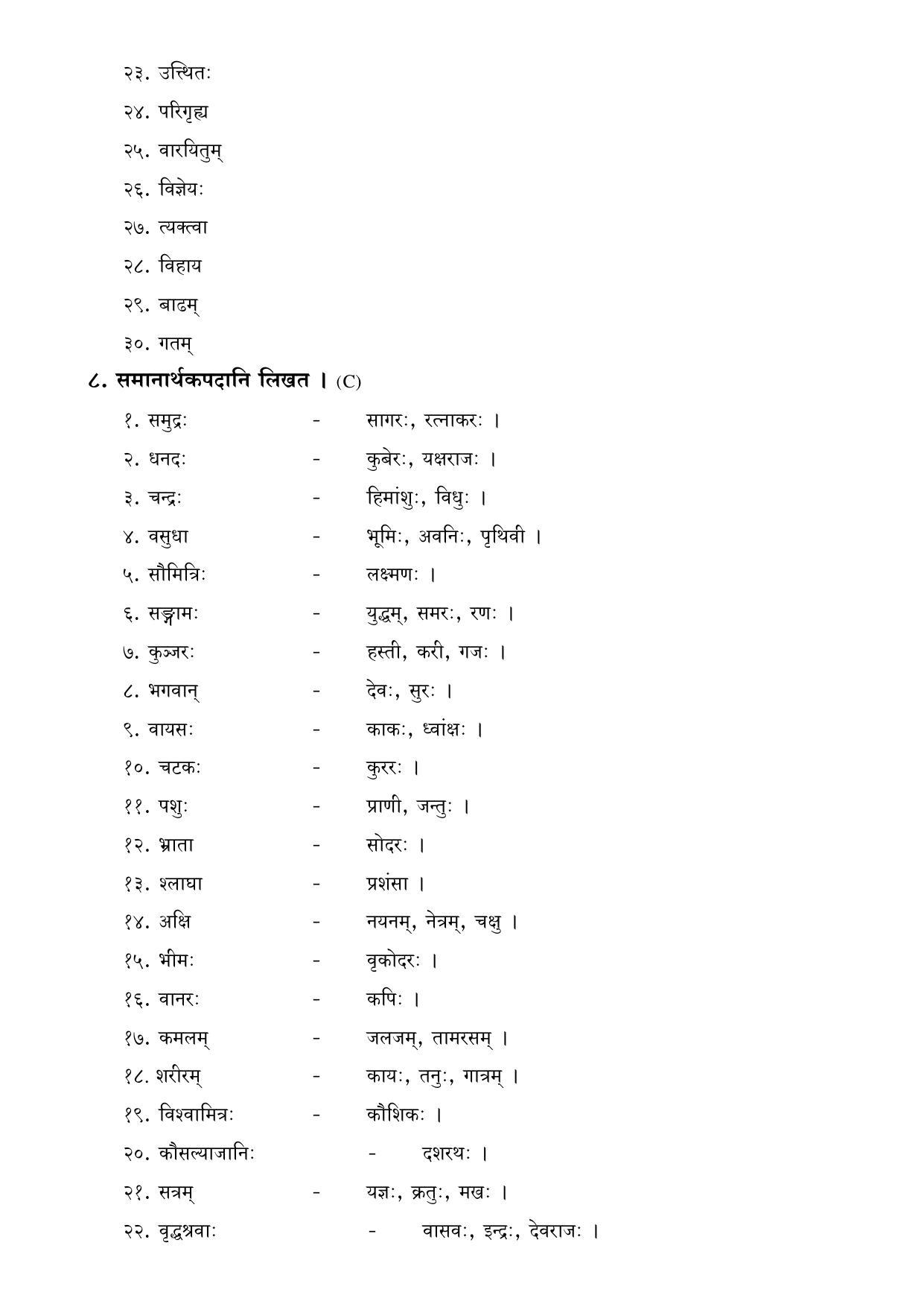 Karnataka 1st PUC Question Bank for Sanskrit - Page 29