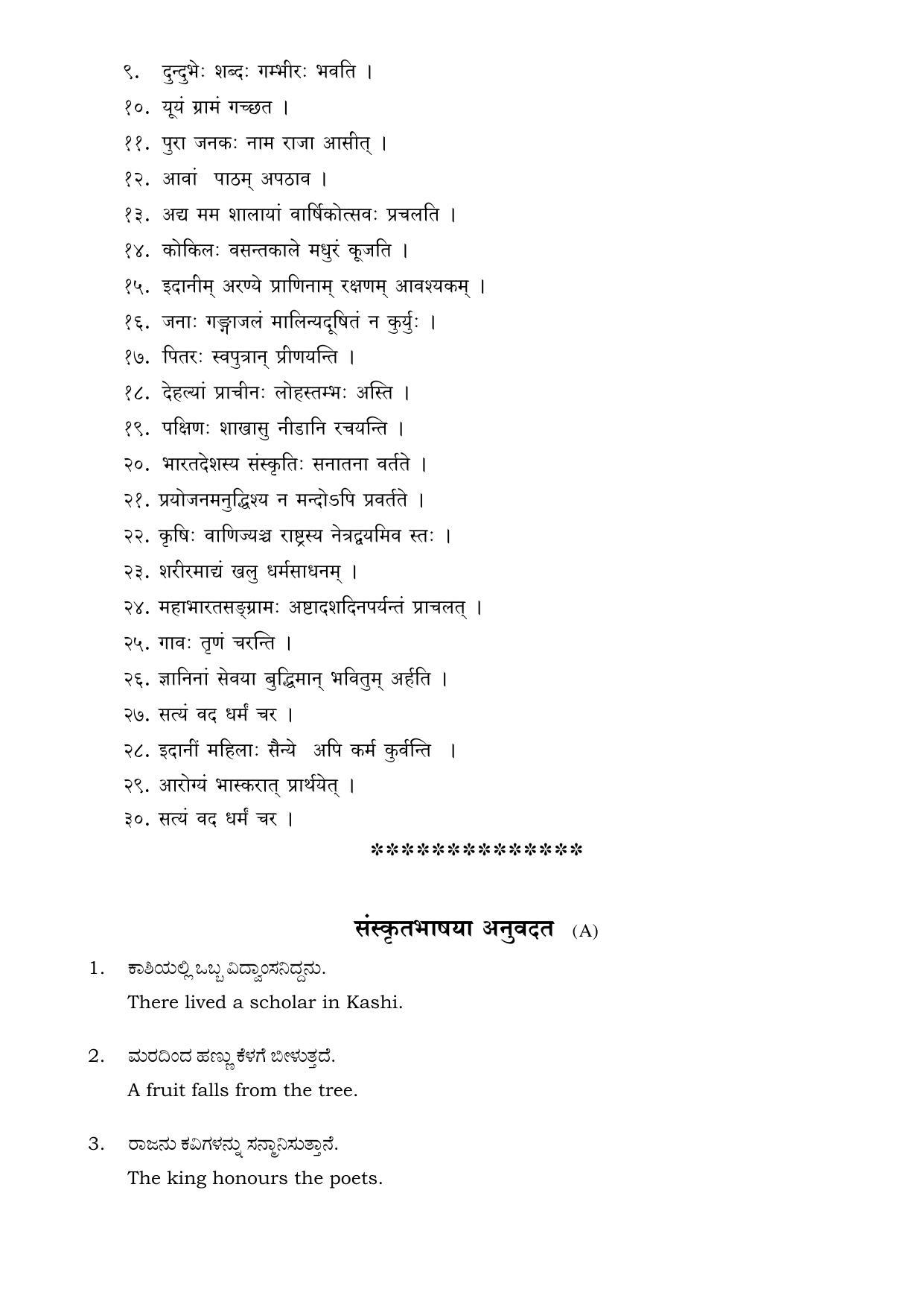 Karnataka 1st PUC Question Bank for Sanskrit - Page 32