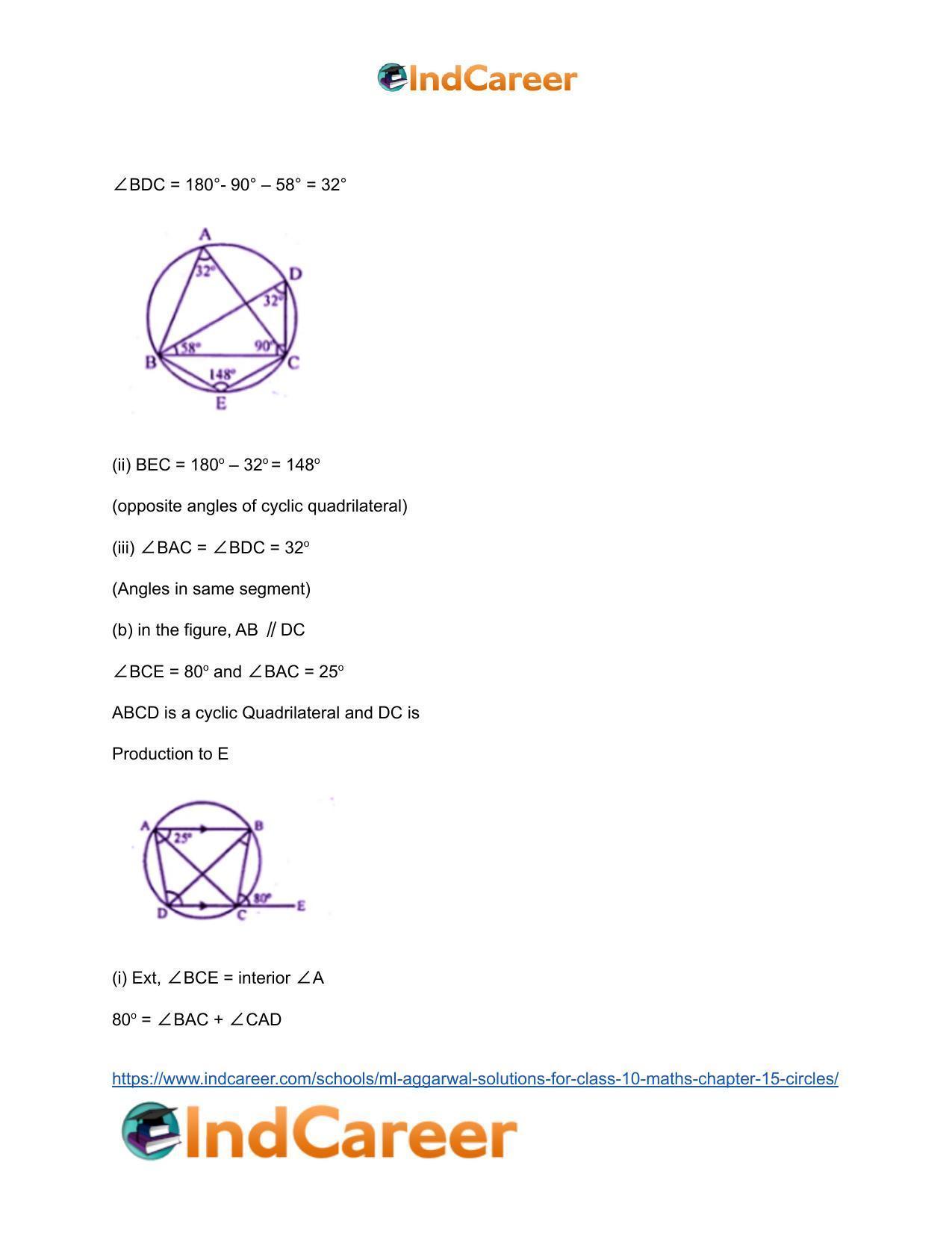 ML Aggarwal Solutions for Class 10 Maths Chapter 15- Circles - Page 26
