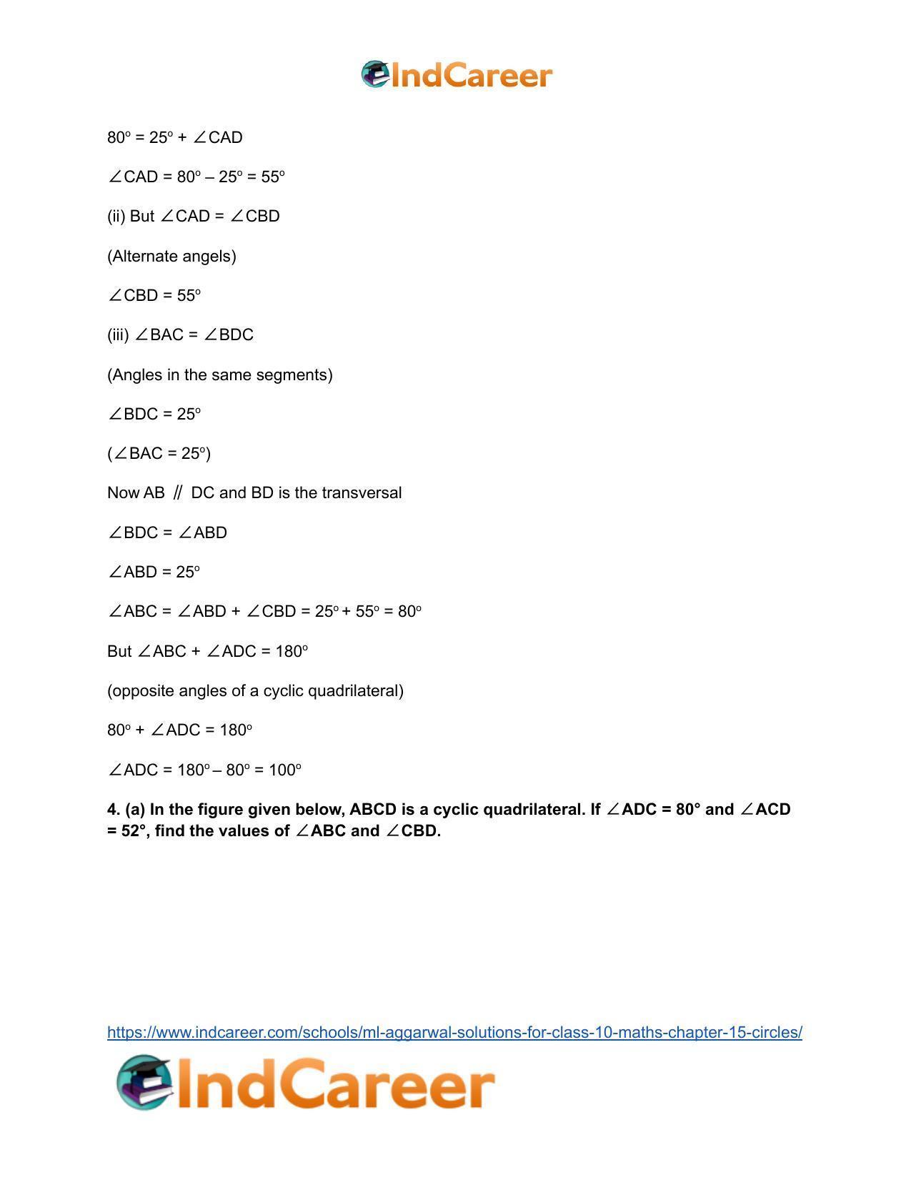 ML Aggarwal Solutions for Class 10 Maths Chapter 15- Circles - Page 27