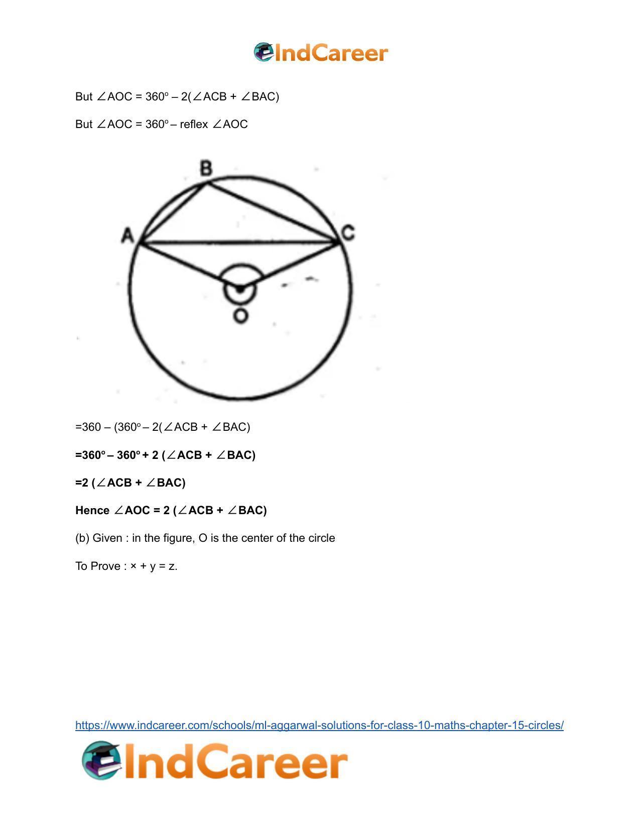 ML Aggarwal Solutions for Class 10 Maths Chapter 15- Circles - Page 58