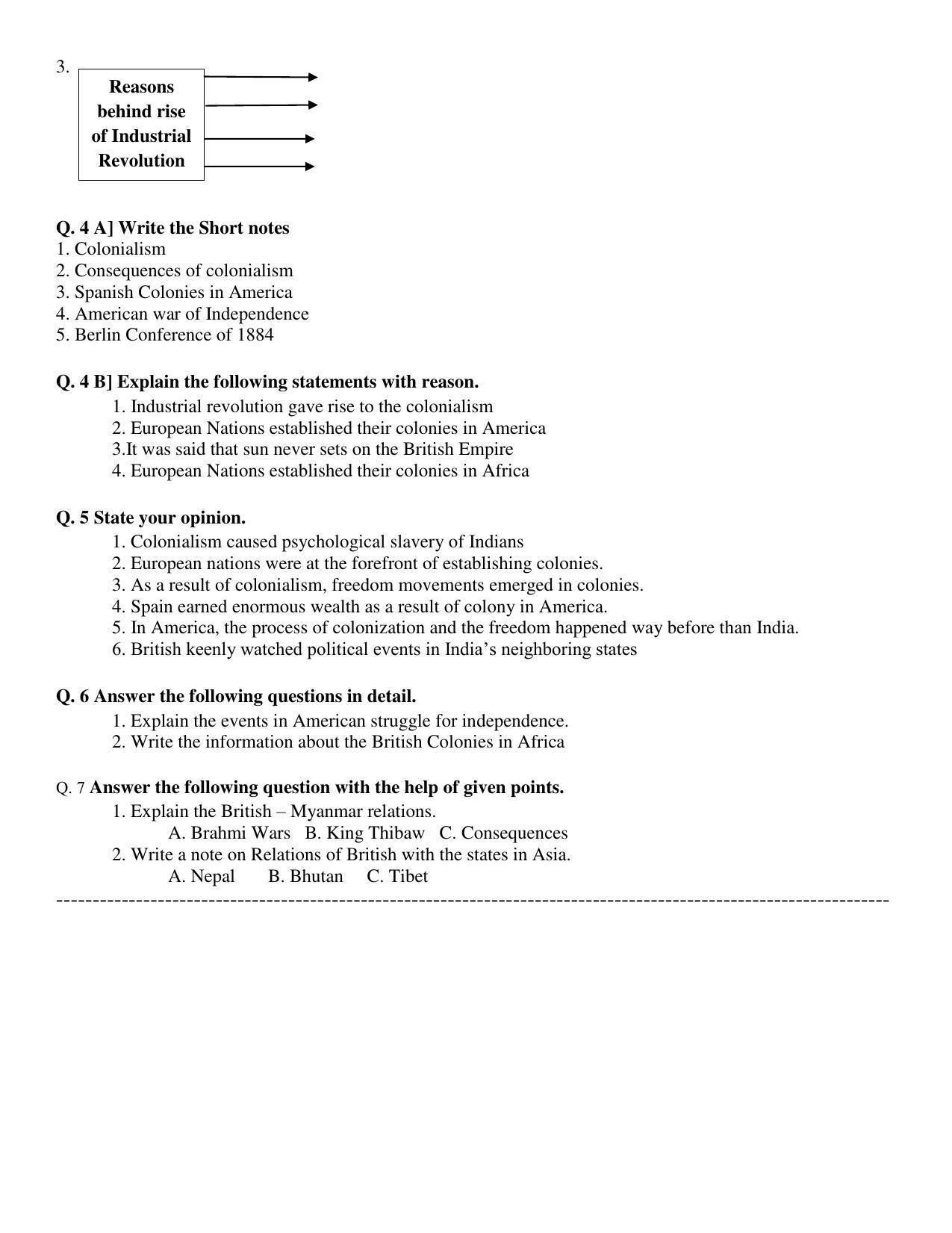 Maharashtra Board Class 12 History Sample Papers - Page 7