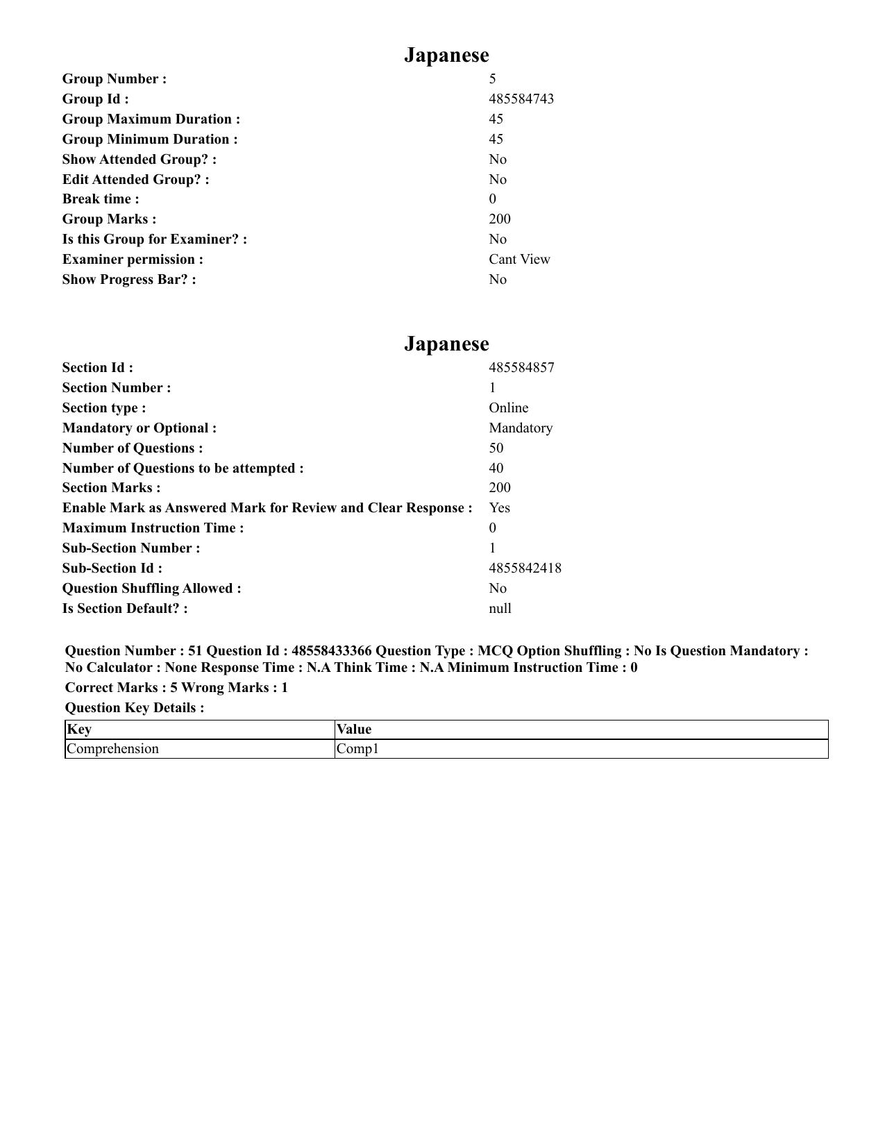 CUET 2023 English Japanese compressed Shift 1 Question Papers - 18 June 2023 - Page 36