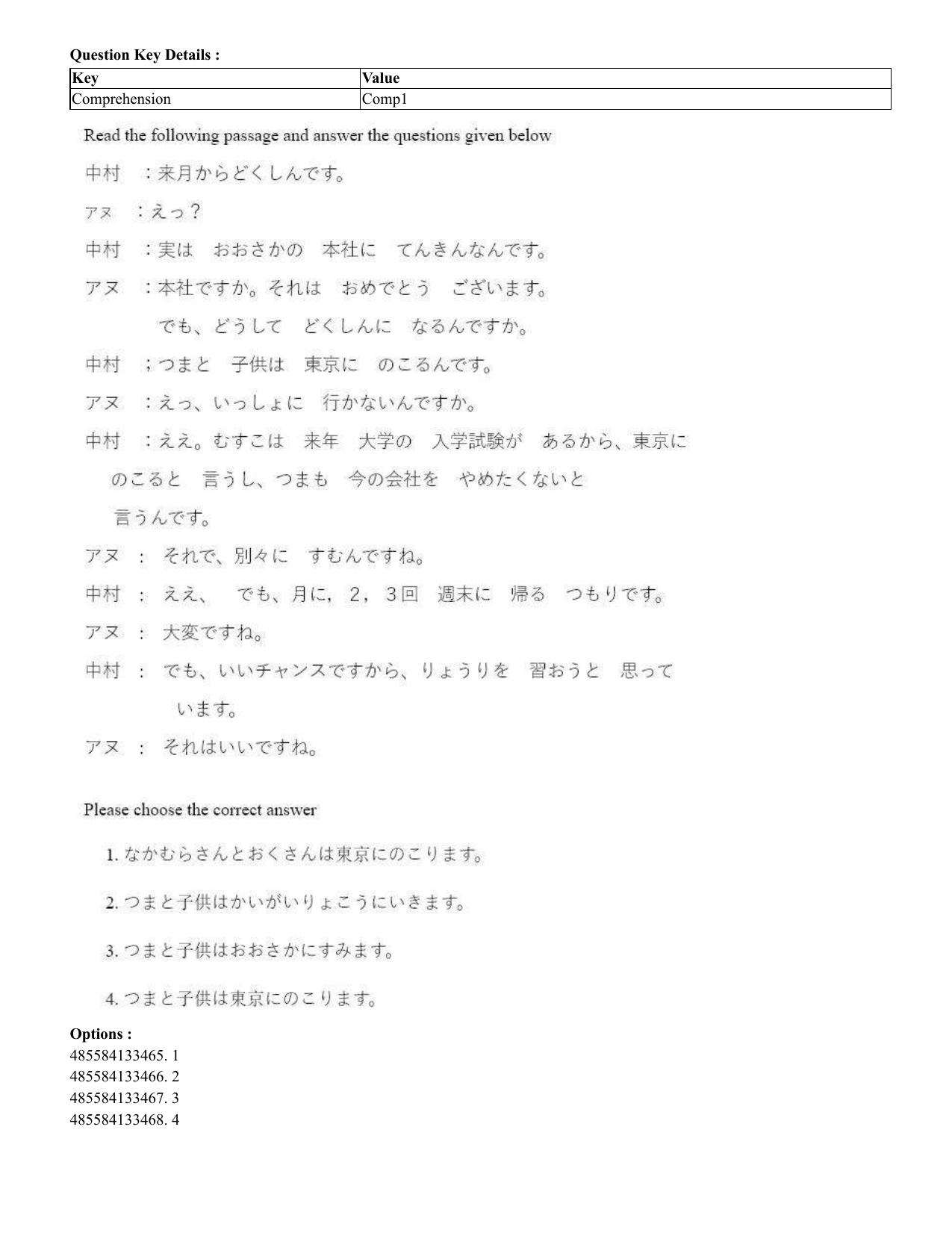 CUET 2023 English Japanese compressed Shift 1 Question Papers - 18 June 2023 - Page 38