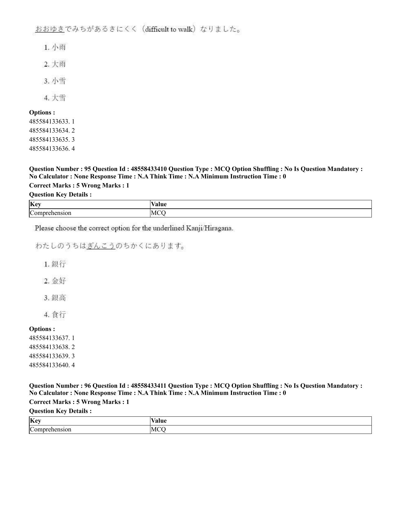 CUET 2023 English Japanese compressed Shift 1 Question Papers - 18 June 2023 - Page 66