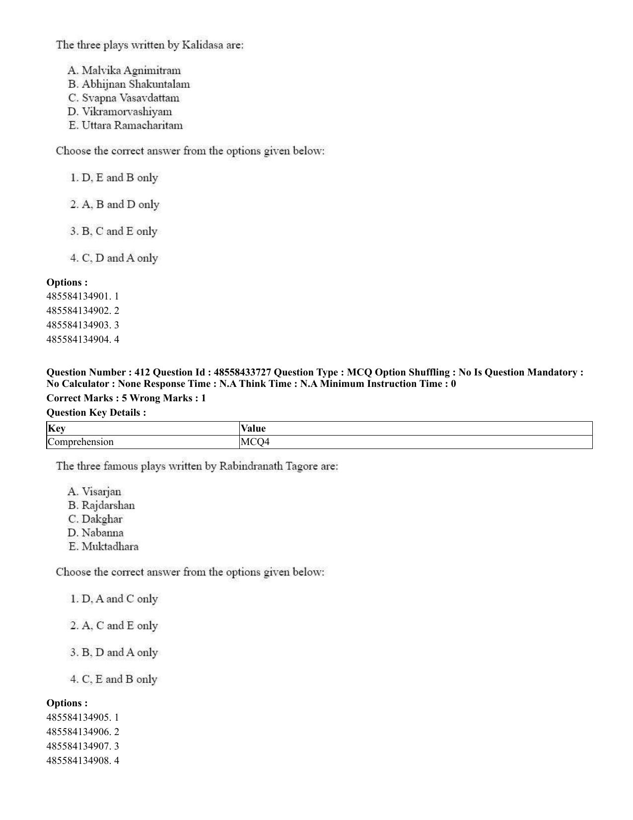 CUET 2023 English Japanese compressed Shift 1 Question Papers - 18 June 2023 - Page 250