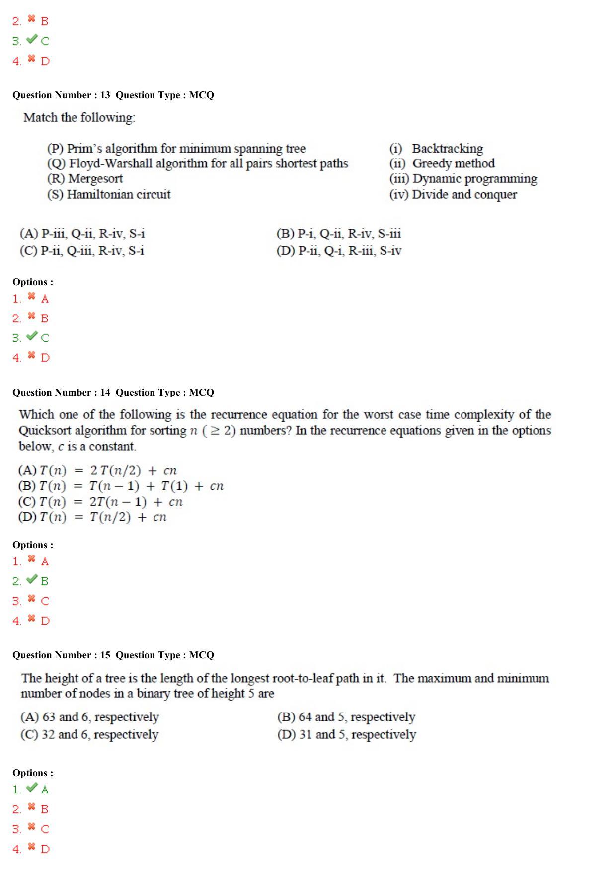 GATE 2015 Computer Science and Information Technology (CS) Question Paper with Answer Key - Page 7