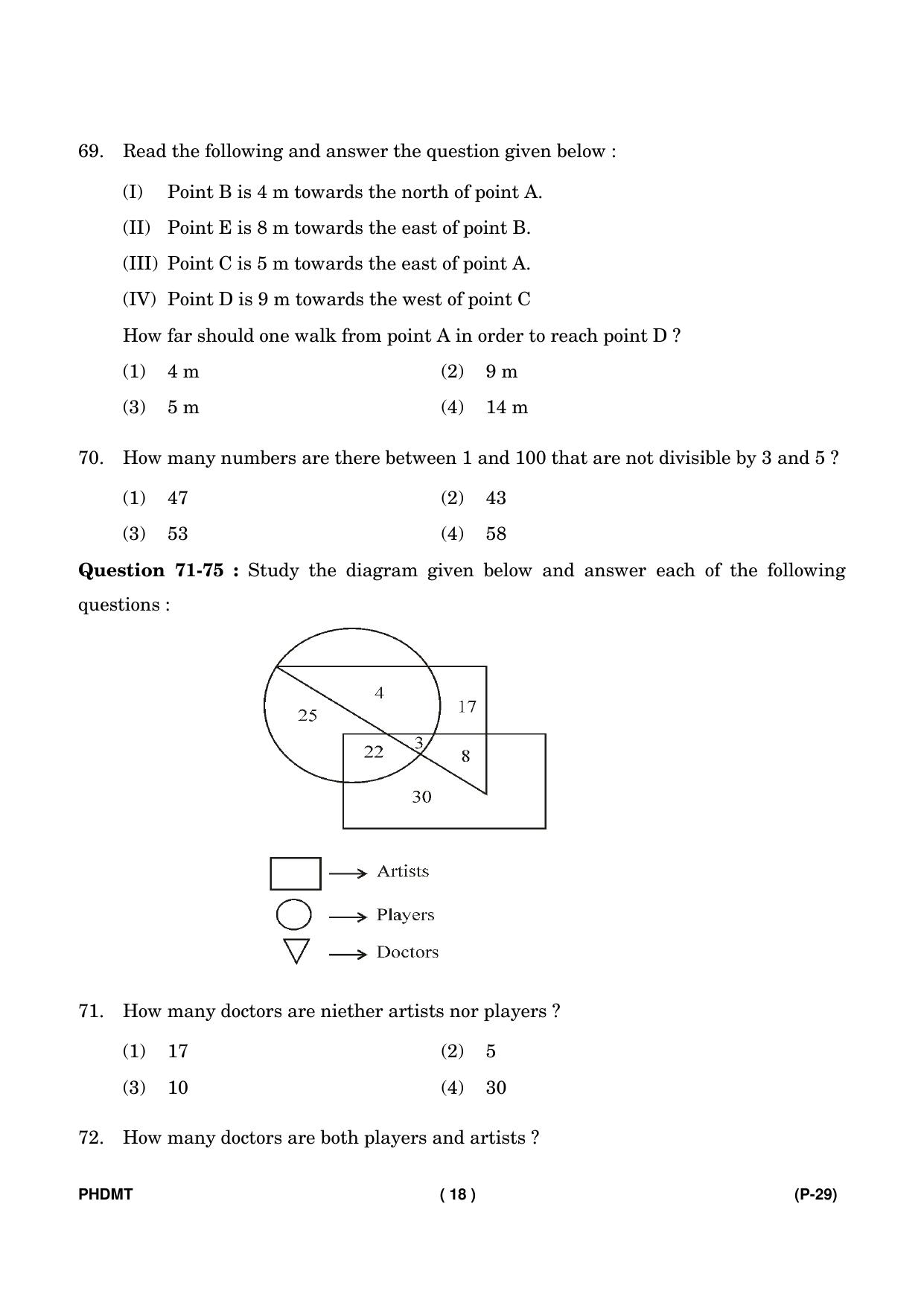 IGNOU PhD Entrance Test Ph. D. (Mathematics) Entrance Test, July, 2023 Question Paper - Page 19