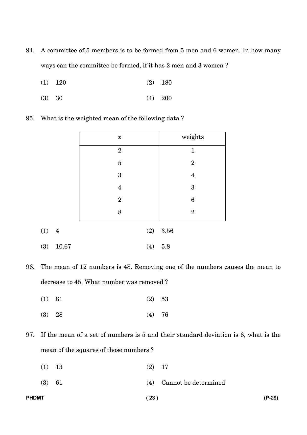 IGNOU PhD Entrance Test Ph. D. (Mathematics) Entrance Test, July, 2023 Question Paper - Page 24