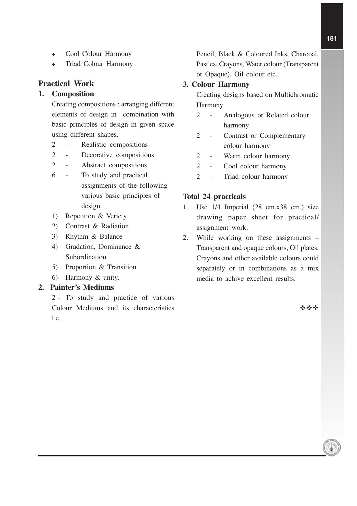 Maharashtra HSC Design and Colour Syllabus  - Page 4