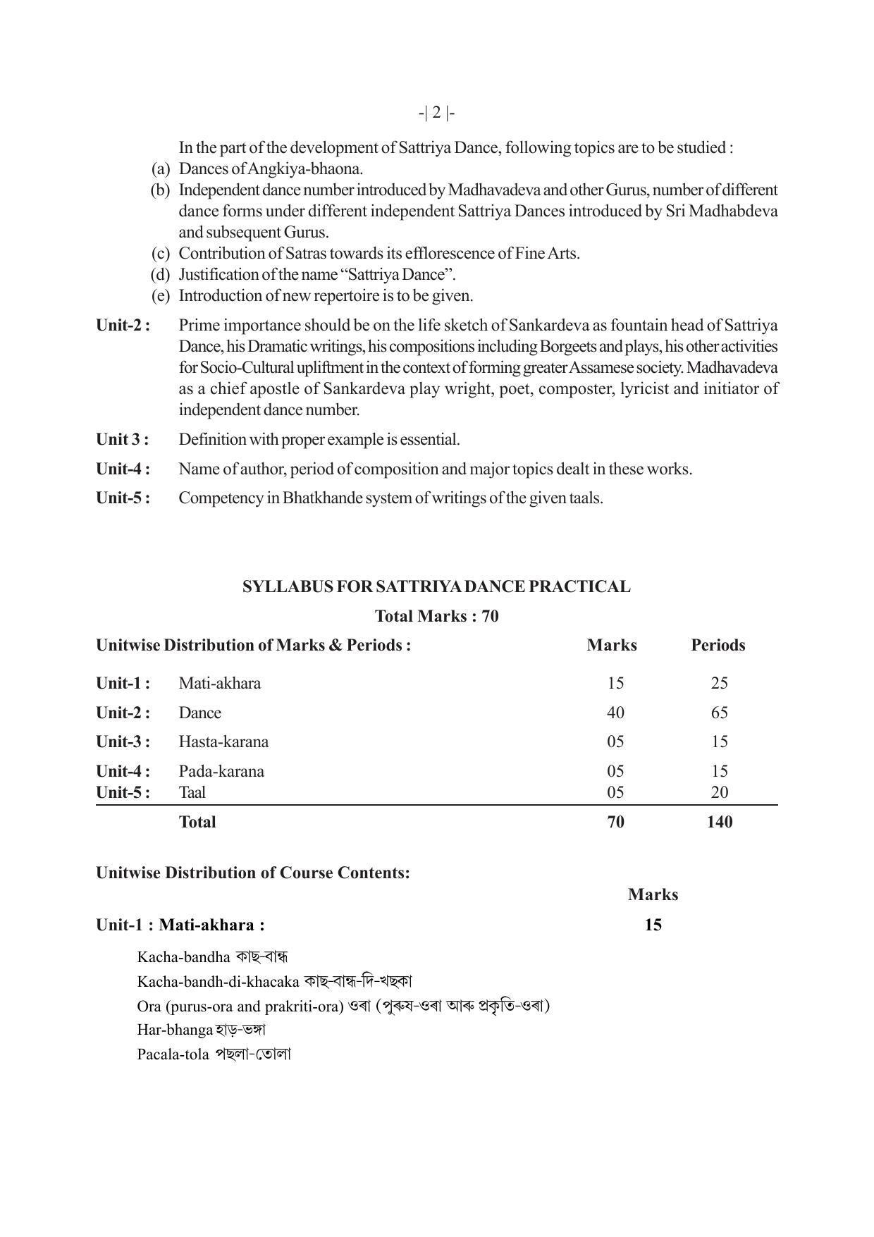 AHSEC 1st Year Satriya-Dance Syllabus - Page 2