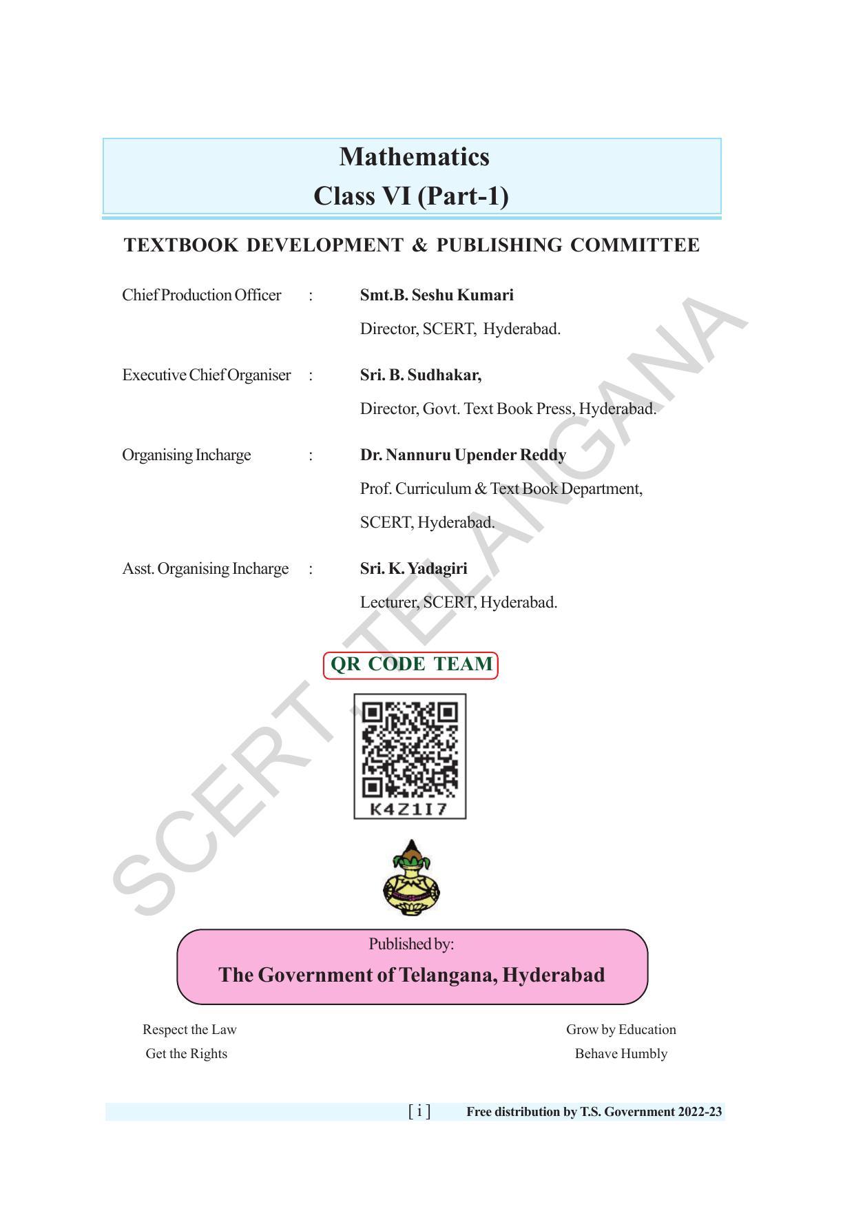 TS SCERT Class 6 Maths Path 1 (Telugu Medium) Text Book - Page 3