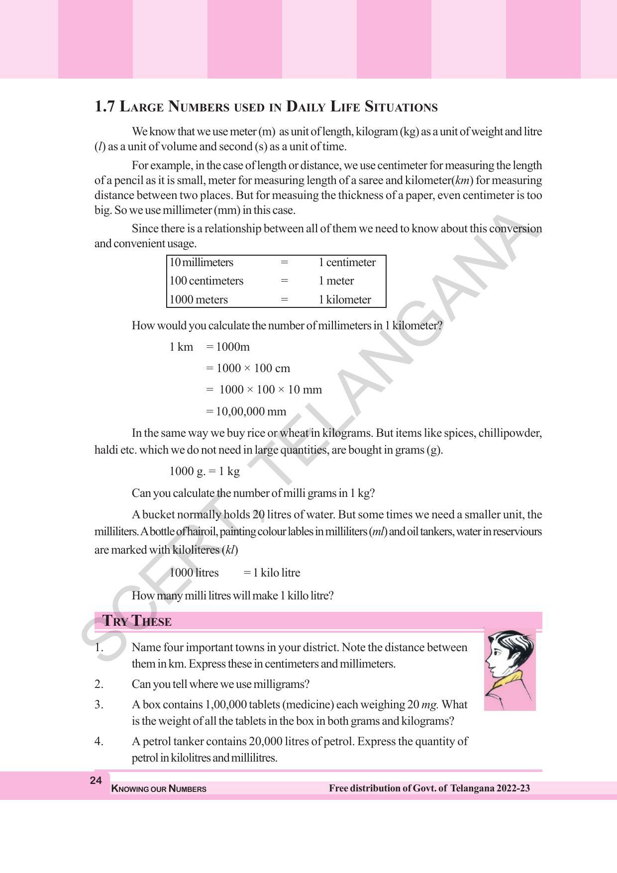 TS SCERT Class 6 Maths Path 1 (Telugu Medium) Text Book - Page 36
