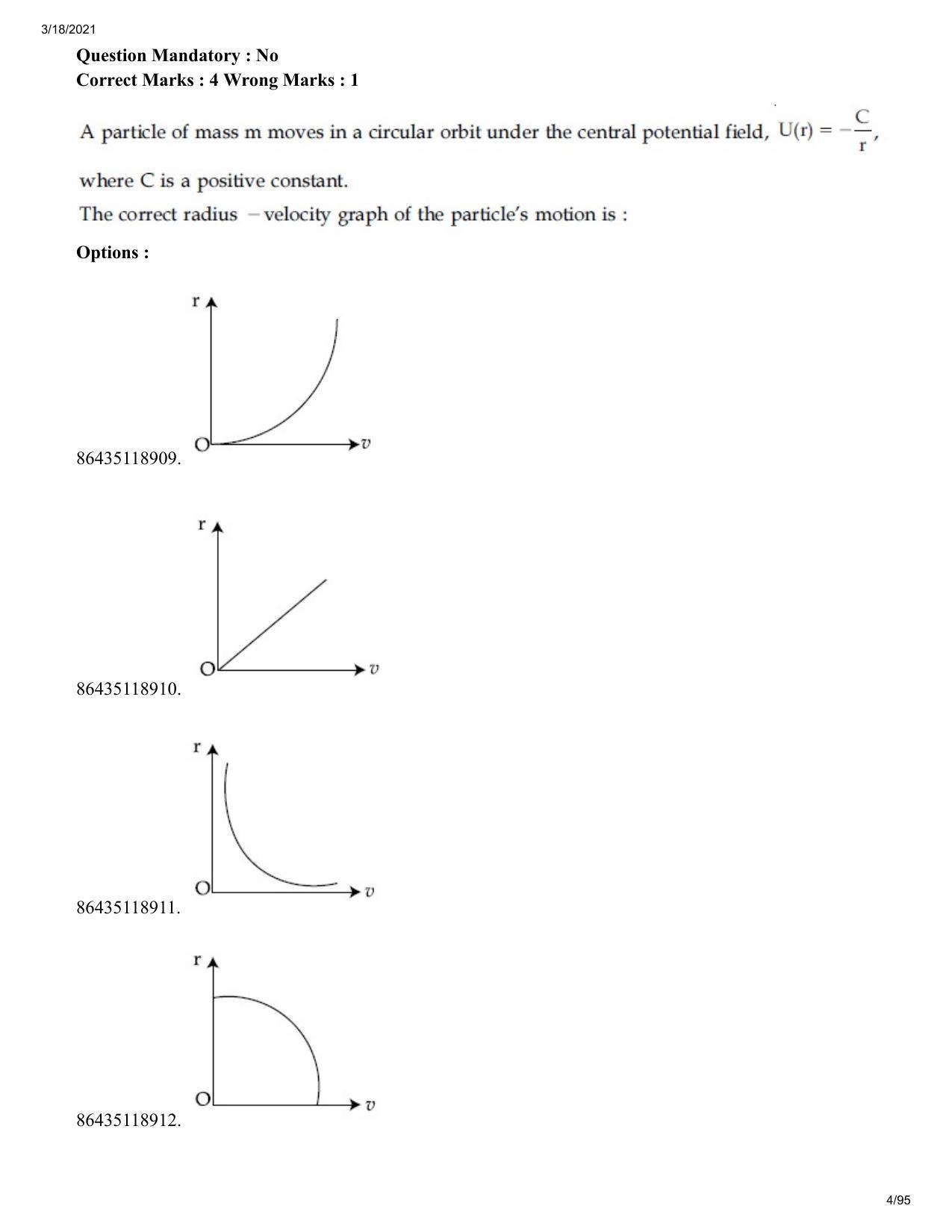 JEE Mains 2021: BTech EMA (Shift 2) 18-03-2021 Question Paper - Page 4
