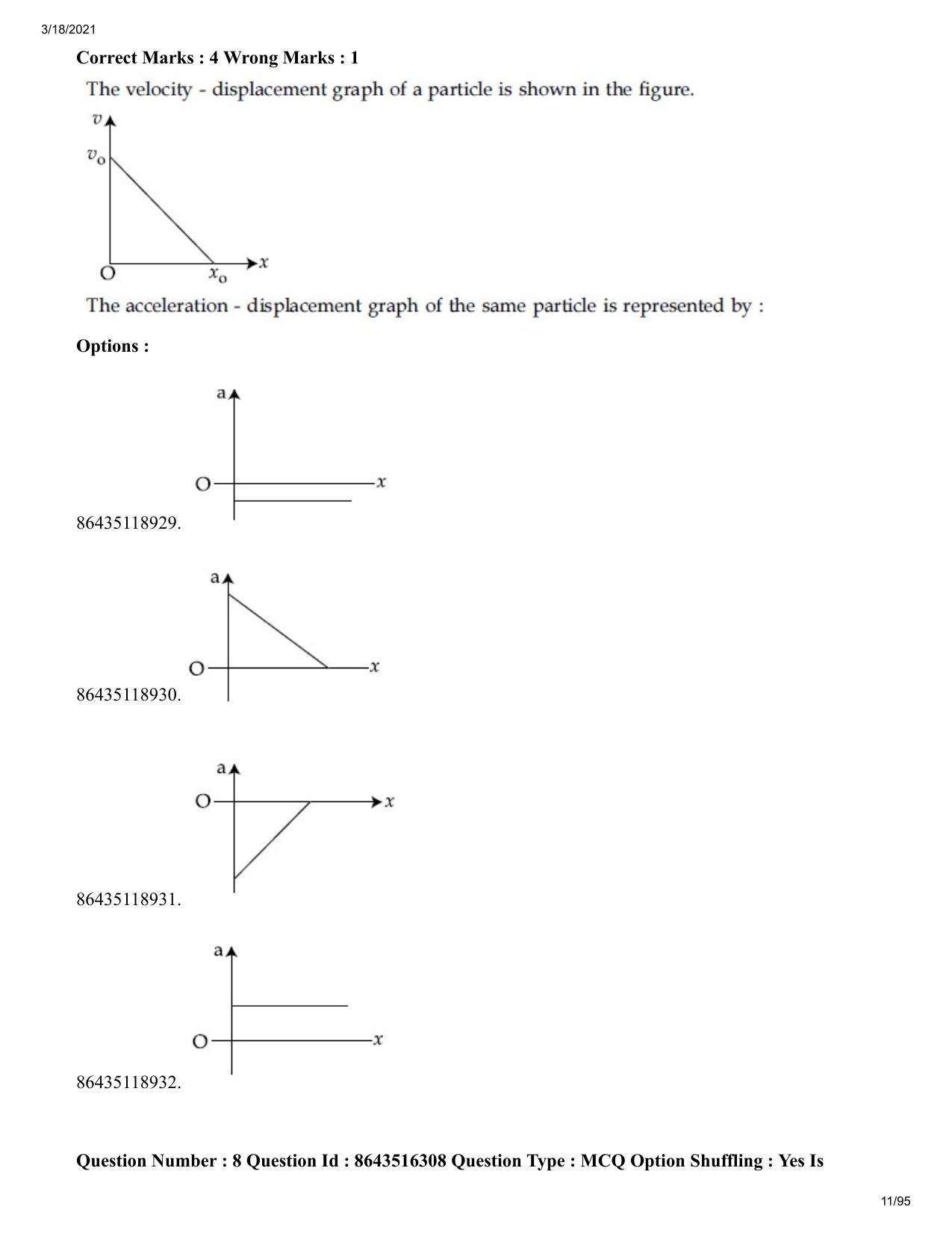 JEE Mains 2021: BTech EMA (Shift 2) 18-03-2021 Question Paper - Page 11