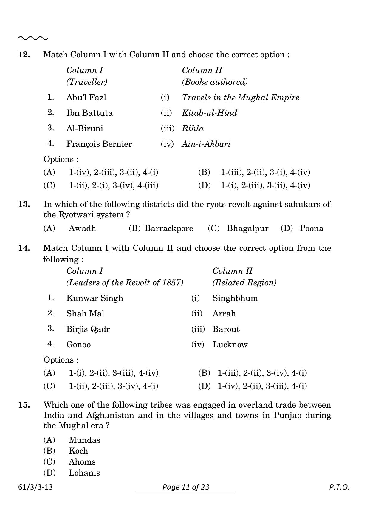 CBSE Class 12 61-3-3 History 2024 Question Paper - Page 11
