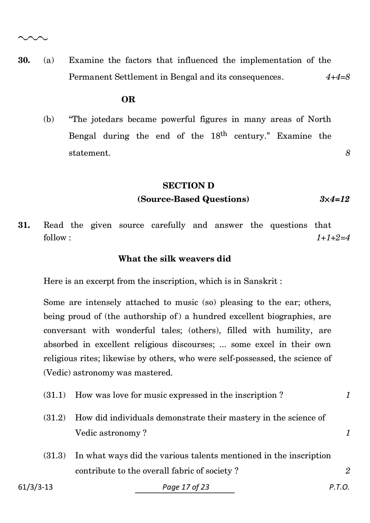 CBSE Class 12 61-3-3 History 2024 Question Paper - Page 17