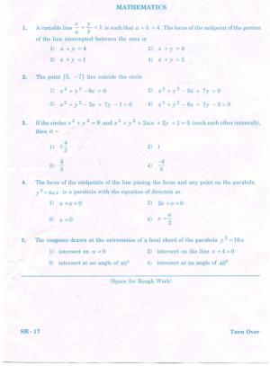 COMEDK UGET 2019 Maths Question Paper
