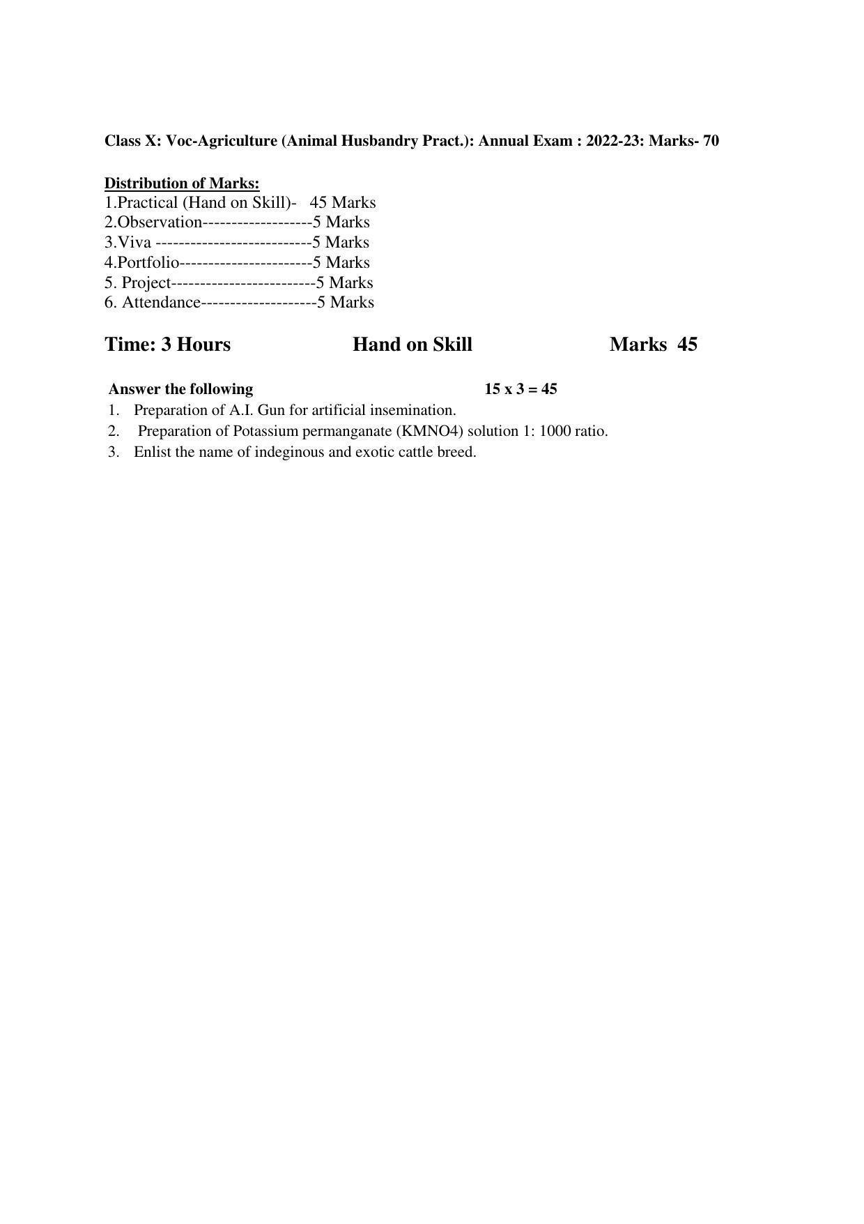 Tripura Board Class 10th Vocational (Theo & Prac) Model Question Paper 2023 - Page 2
