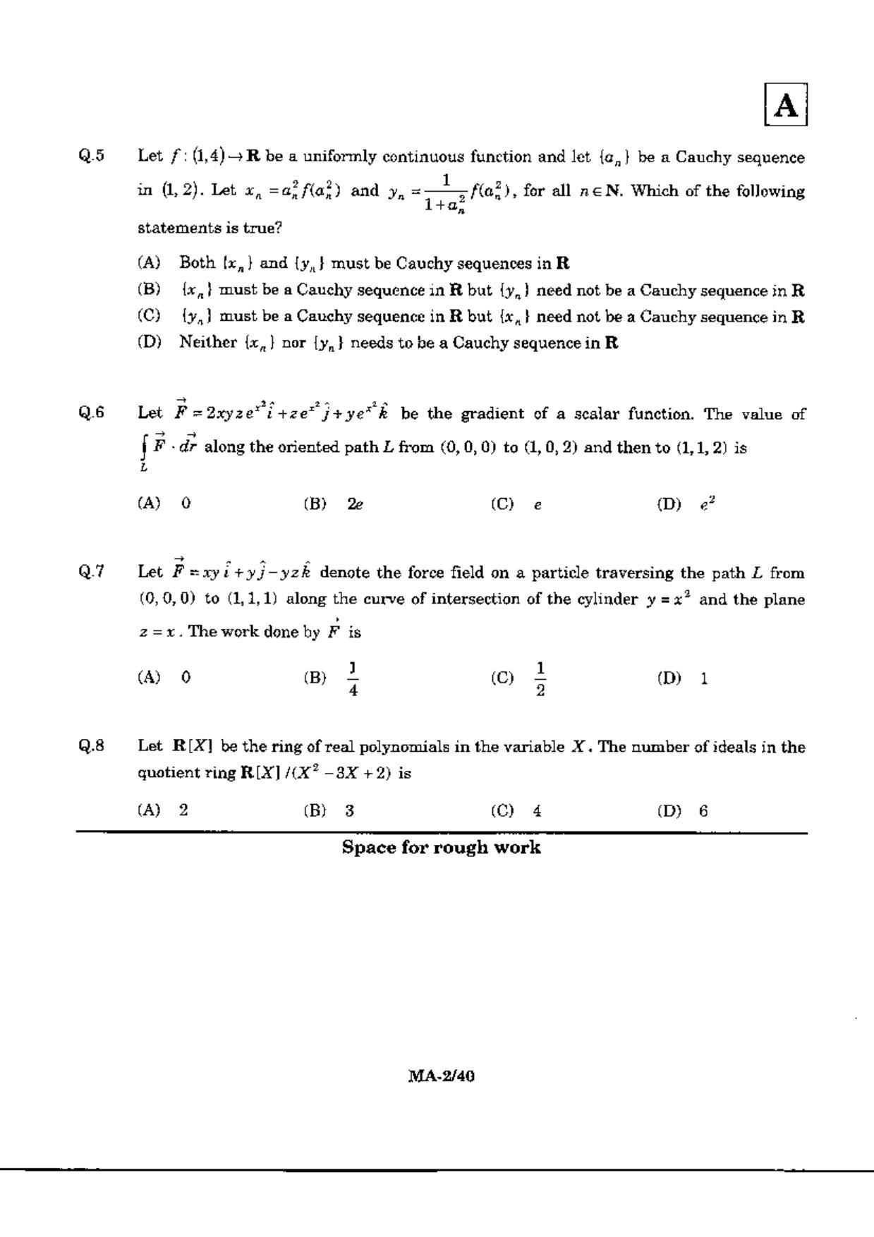 JAM 2010: MA Question Paper - Page 4