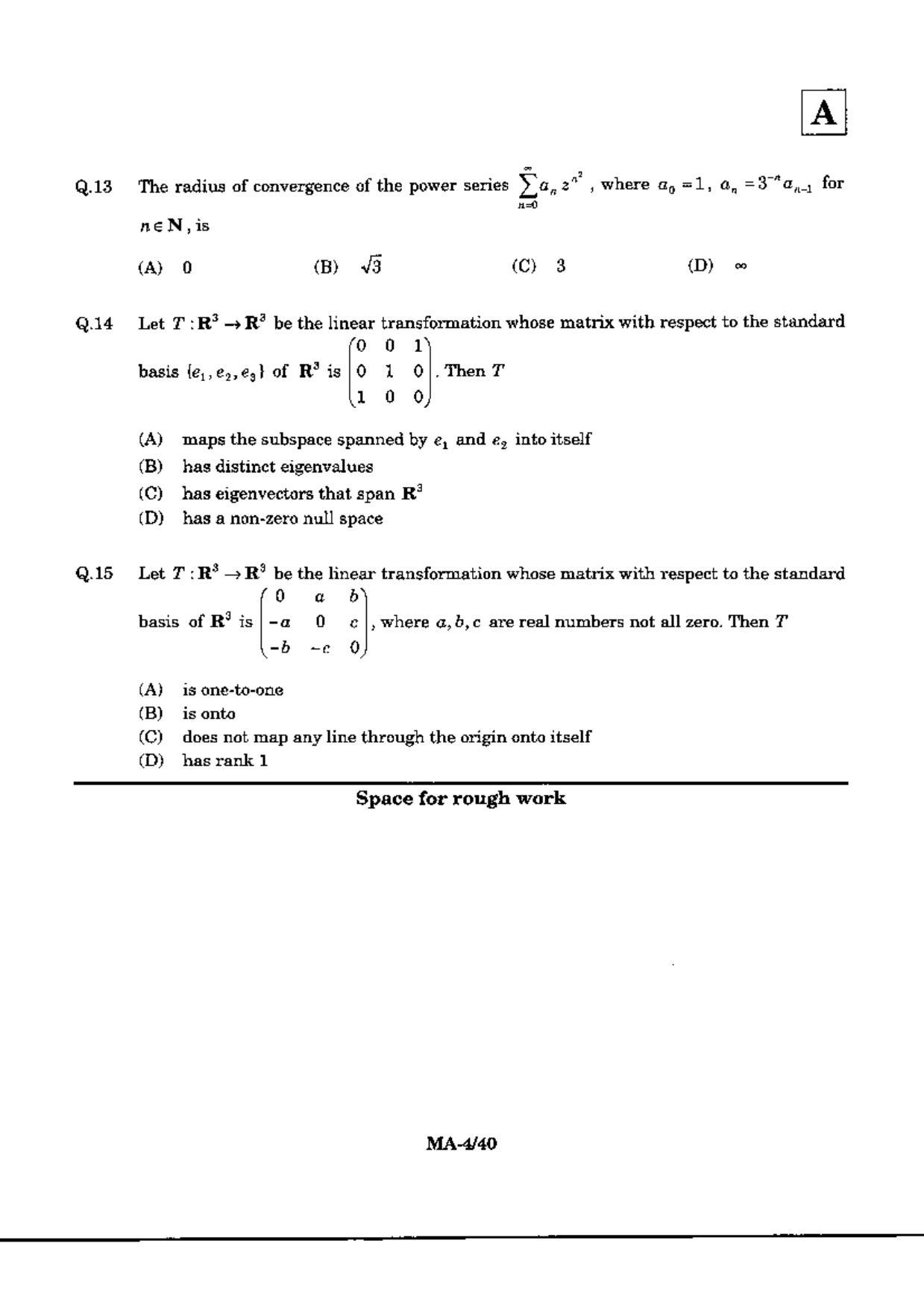 JAM 2010: MA Question Paper - Page 6