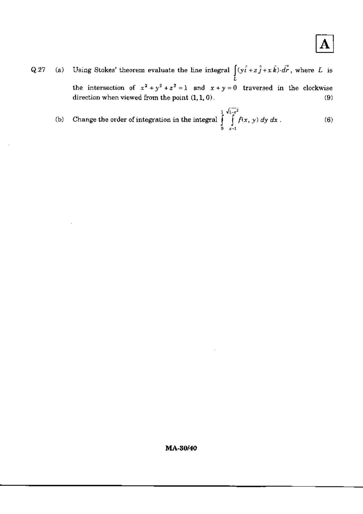 JAM 2010: MA Question Paper - Page 32