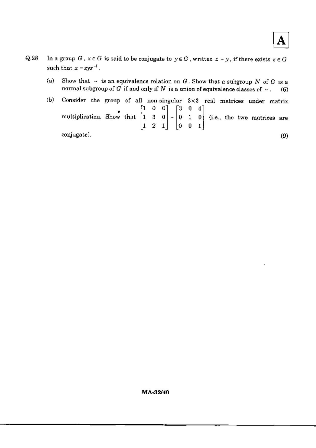 JAM 2010: MA Question Paper - Page 34
