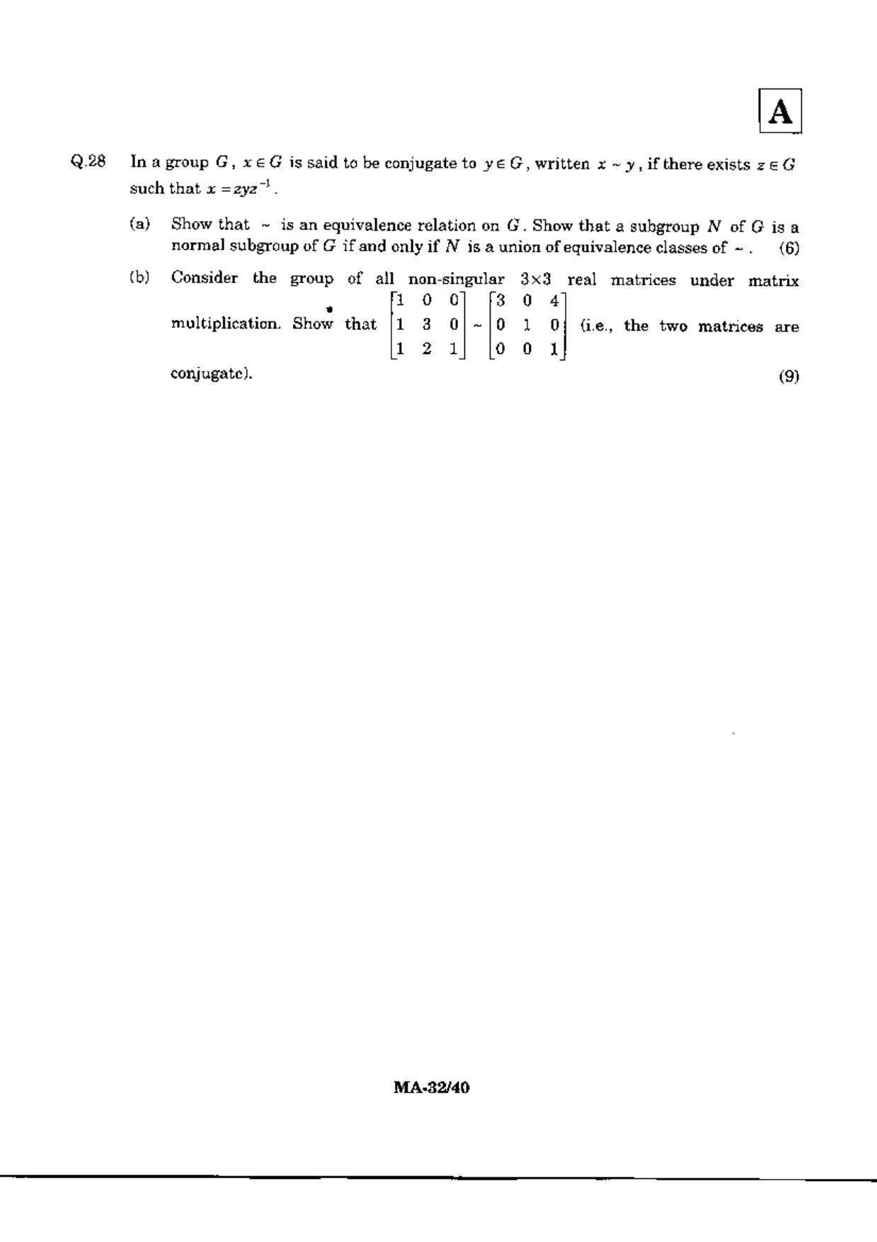 JAM 2010: MA Question Paper - Page 34
