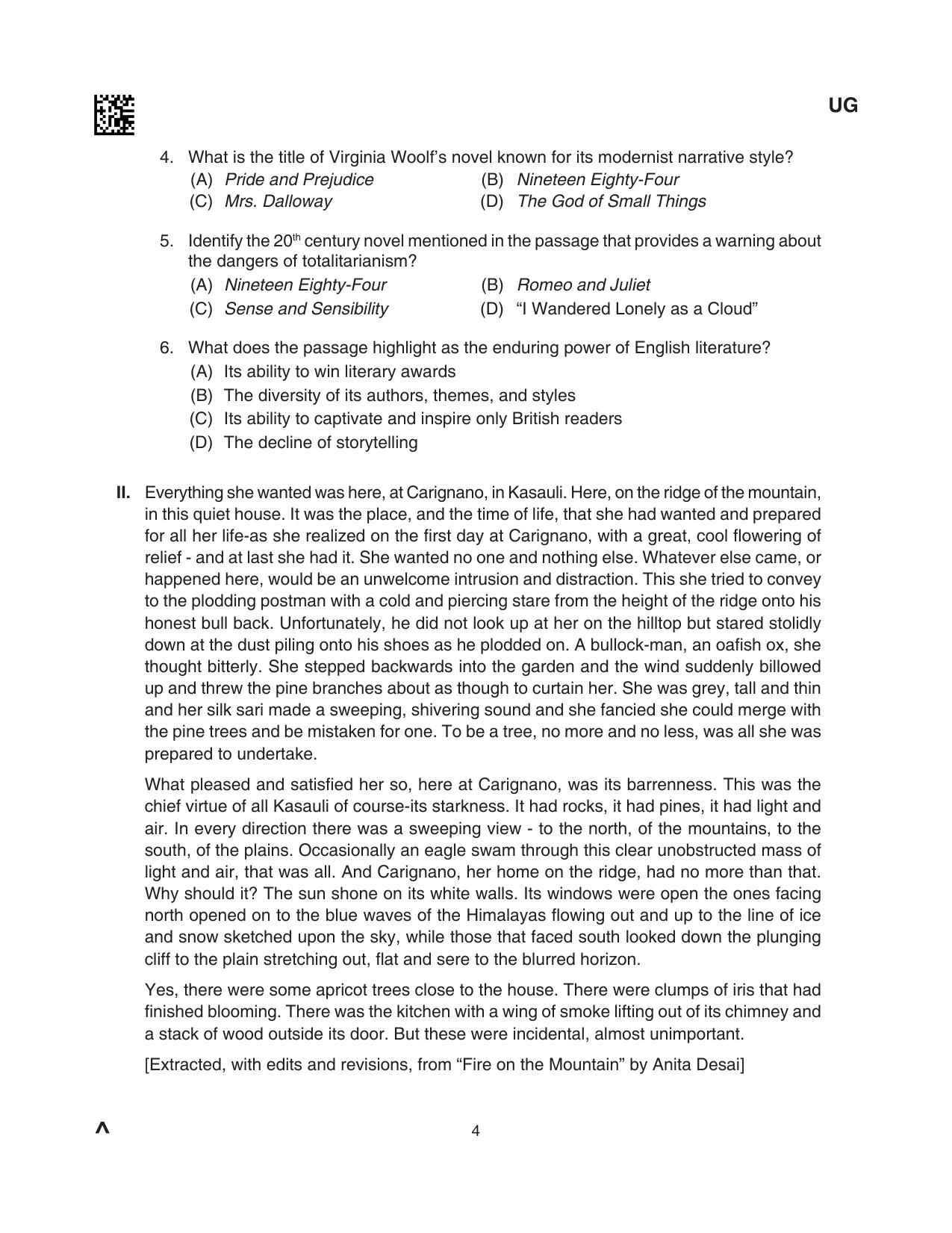 CLAT 2024 UG SET B Question Paper - Page 4