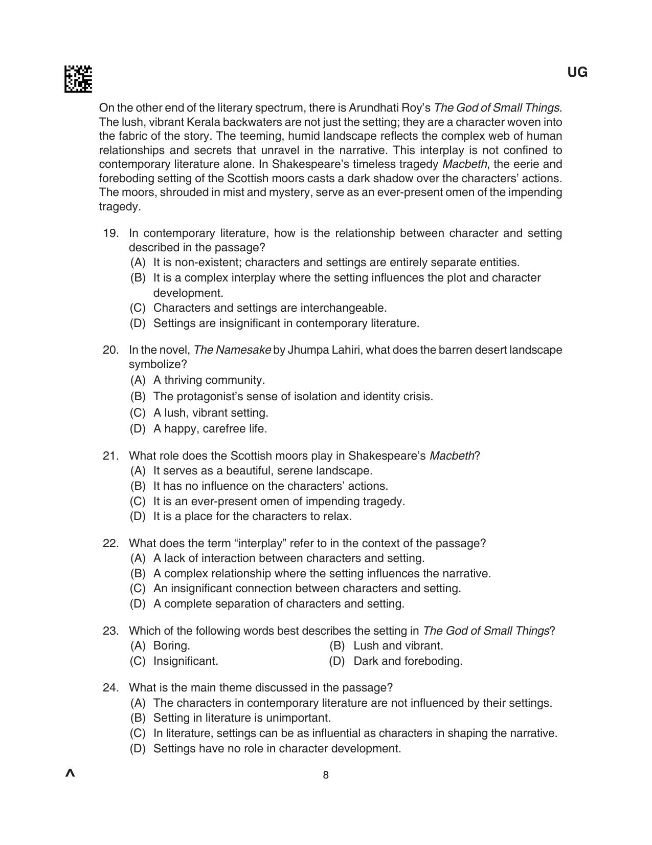 CLAT 2024 UG SET B Question Paper - Page 8