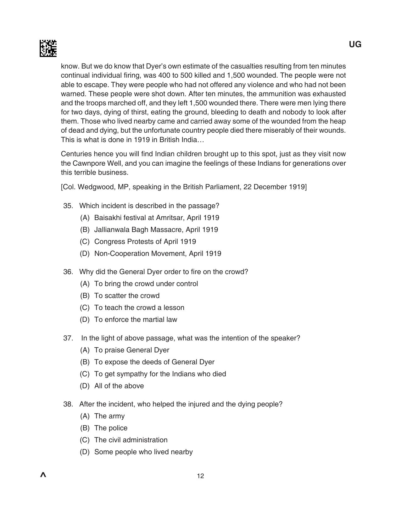 CLAT 2024 UG SET B Question Paper - Page 12