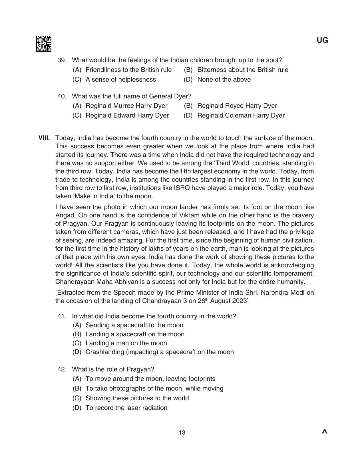 CLAT 2024 UG SET B Question Paper - Page 13