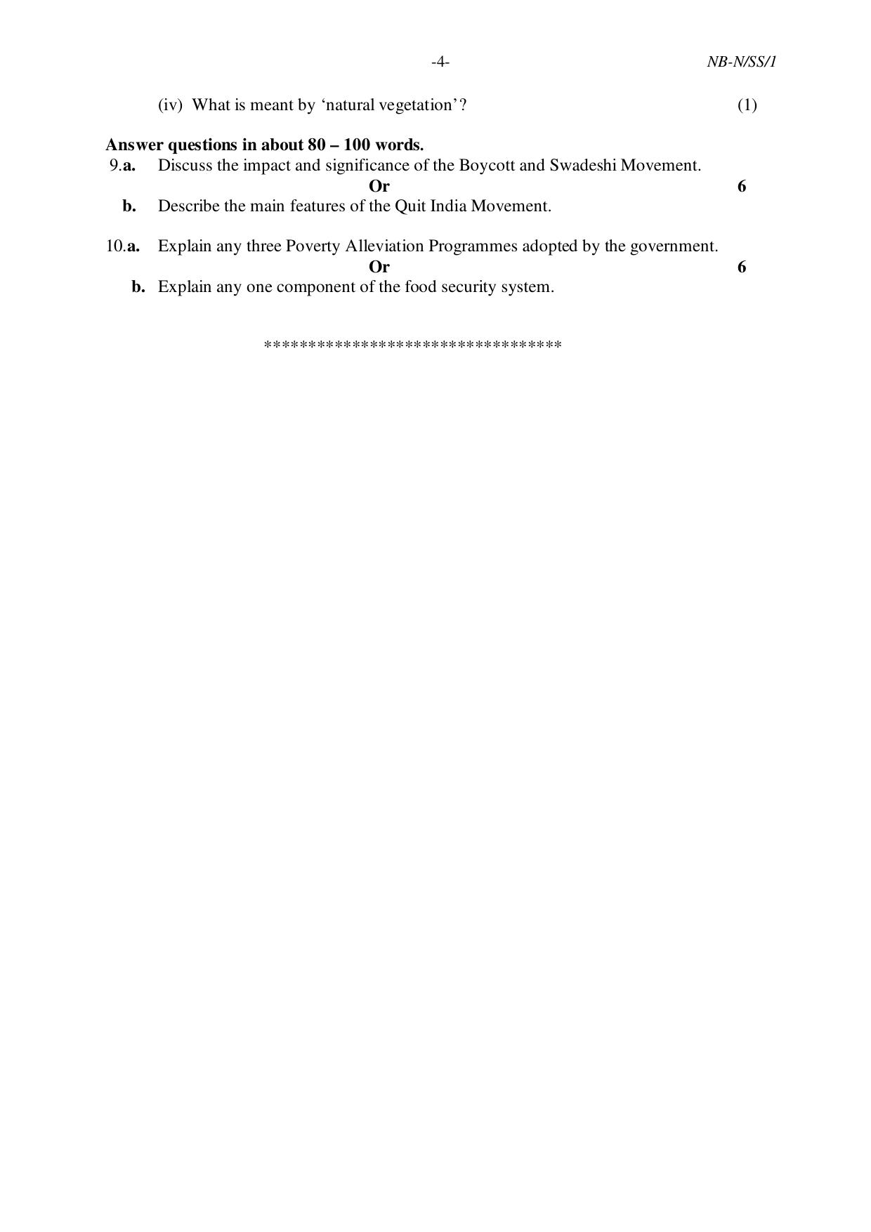 NBSE Class IX Final Examination 2023 Phase 2 Question Paper (All Subjects) - Page 8
