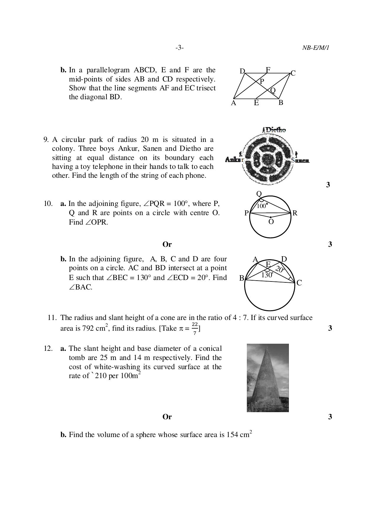 NBSE Class IX Final Examination 2023 Phase 2 Question Paper (All Subjects) - Page 14