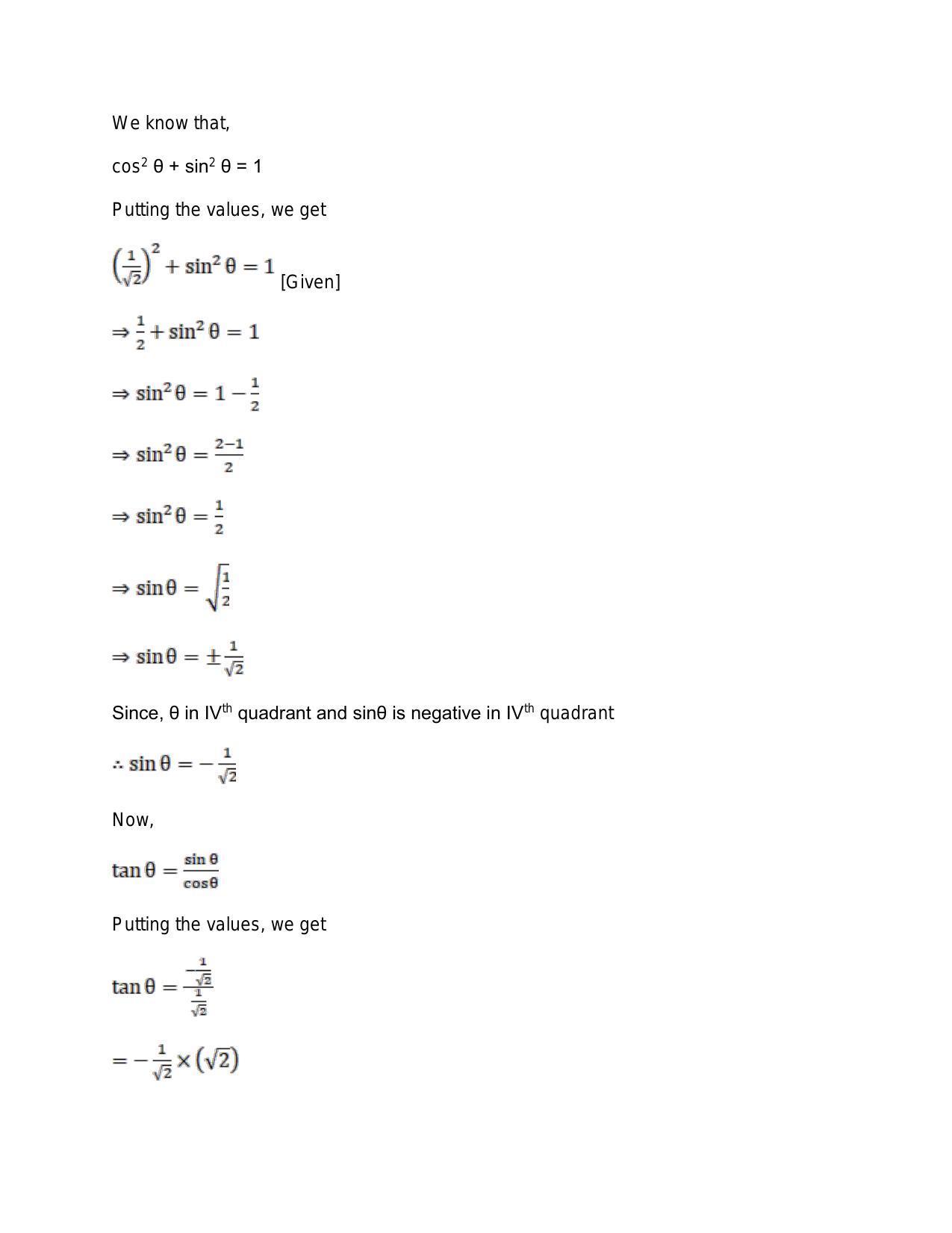 Chapter 15: Trigonometric or Circular Functions: RS Aggarwal Class 11 Solutions - Page 10