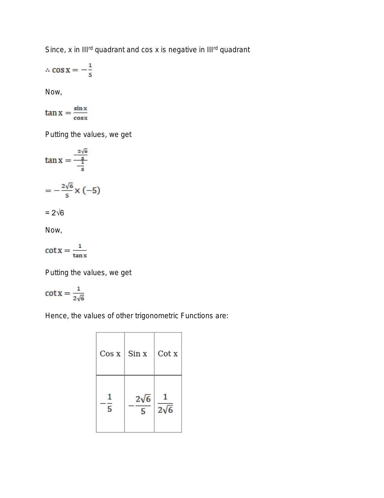 Chapter 15: Trigonometric or Circular Functions: RS Aggarwal Class 11 Solutions - Page 13