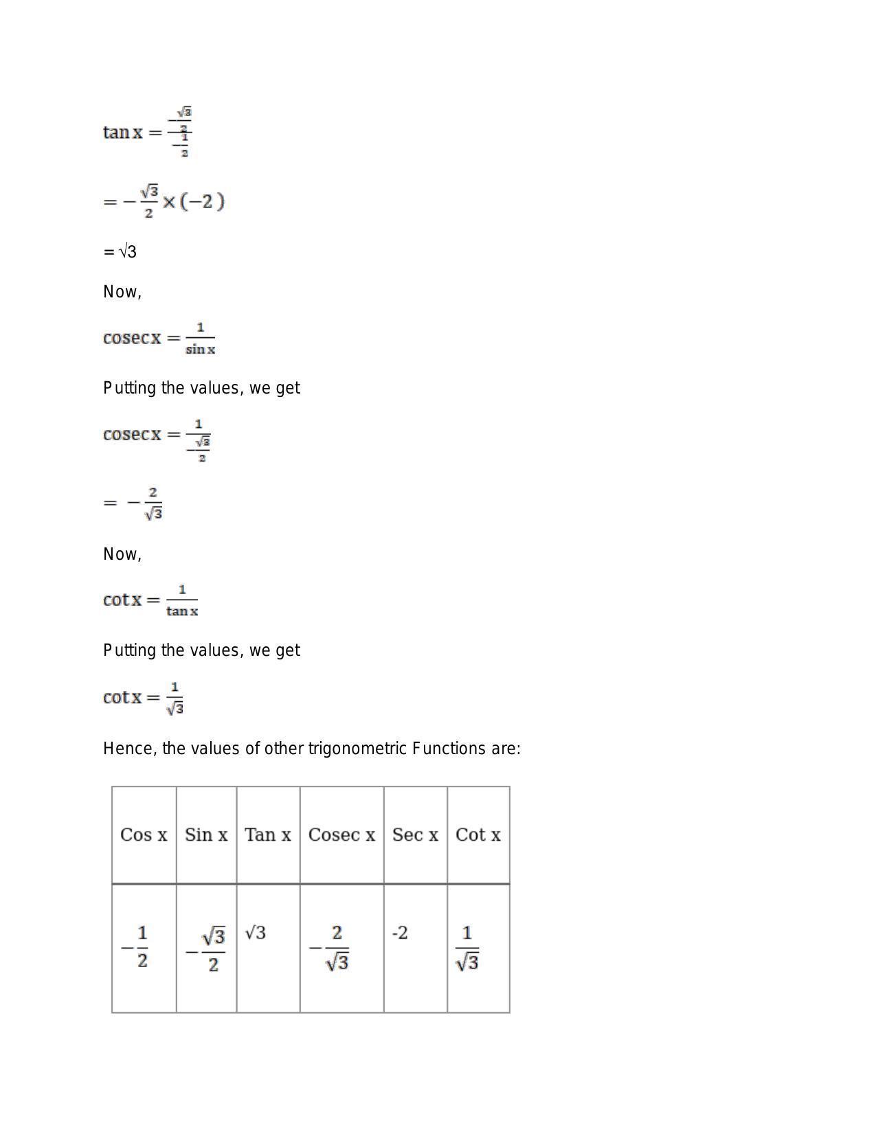 Chapter 15: Trigonometric or Circular Functions: RS Aggarwal Class 11 Solutions - Page 17
