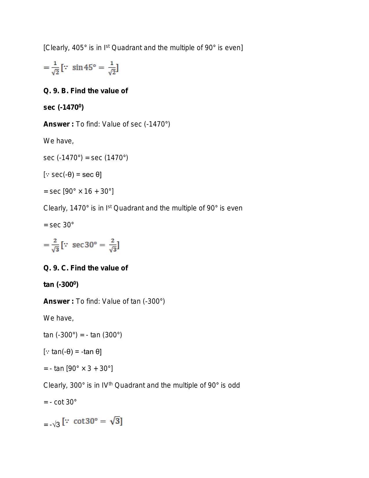 Chapter 15: Trigonometric or Circular Functions: RS Aggarwal Class 11 Solutions - Page 23