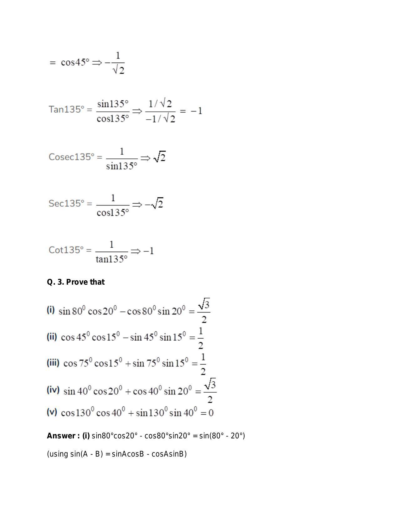 Chapter 15: Trigonometric or Circular Functions: RS Aggarwal Class 11 Solutions - Page 32